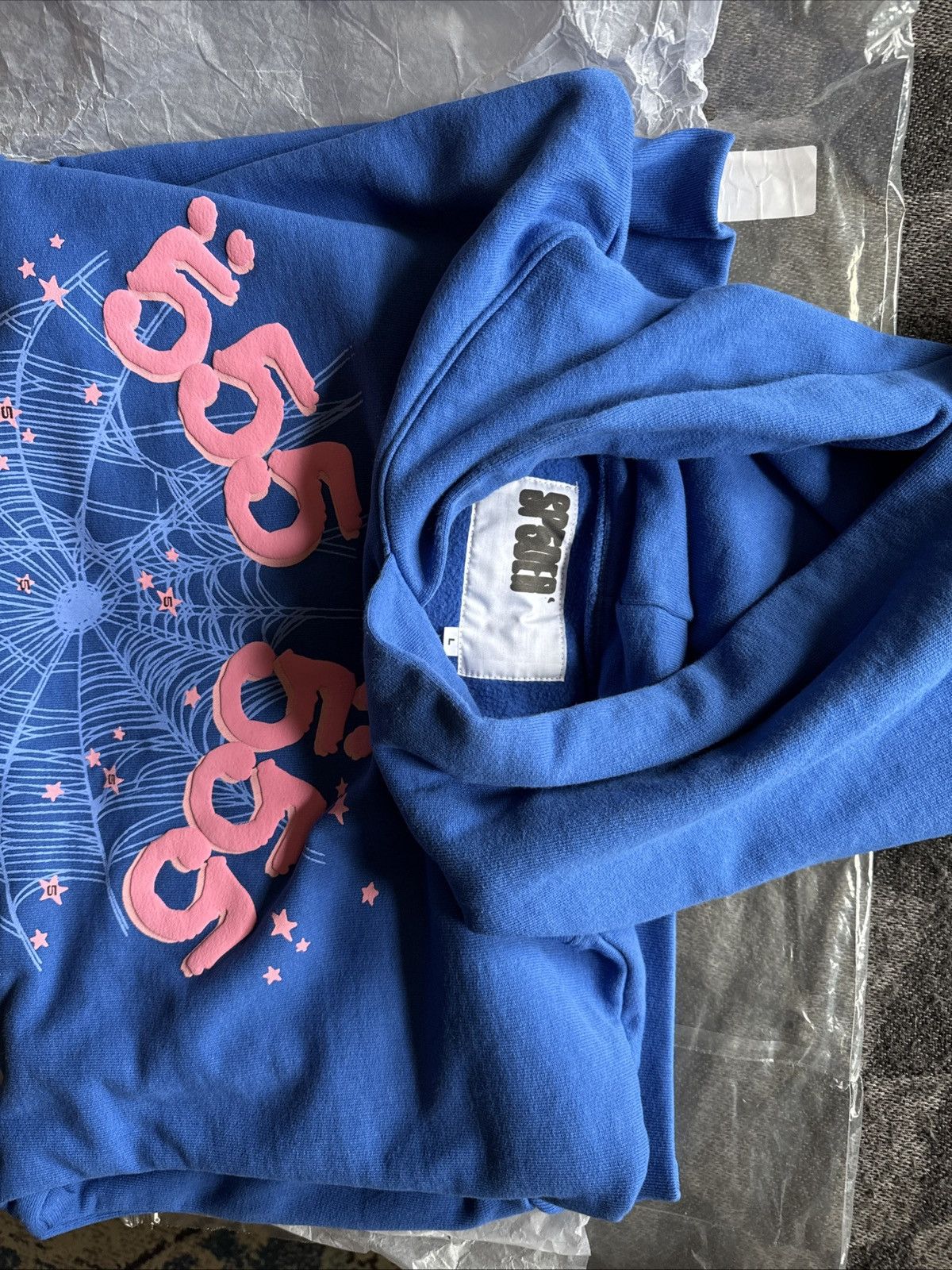 Sp5der Sp5der Angel Number Hoodie blue 555 New size large Size US L / EU 52-54 / 3 - 2 Thumbnail