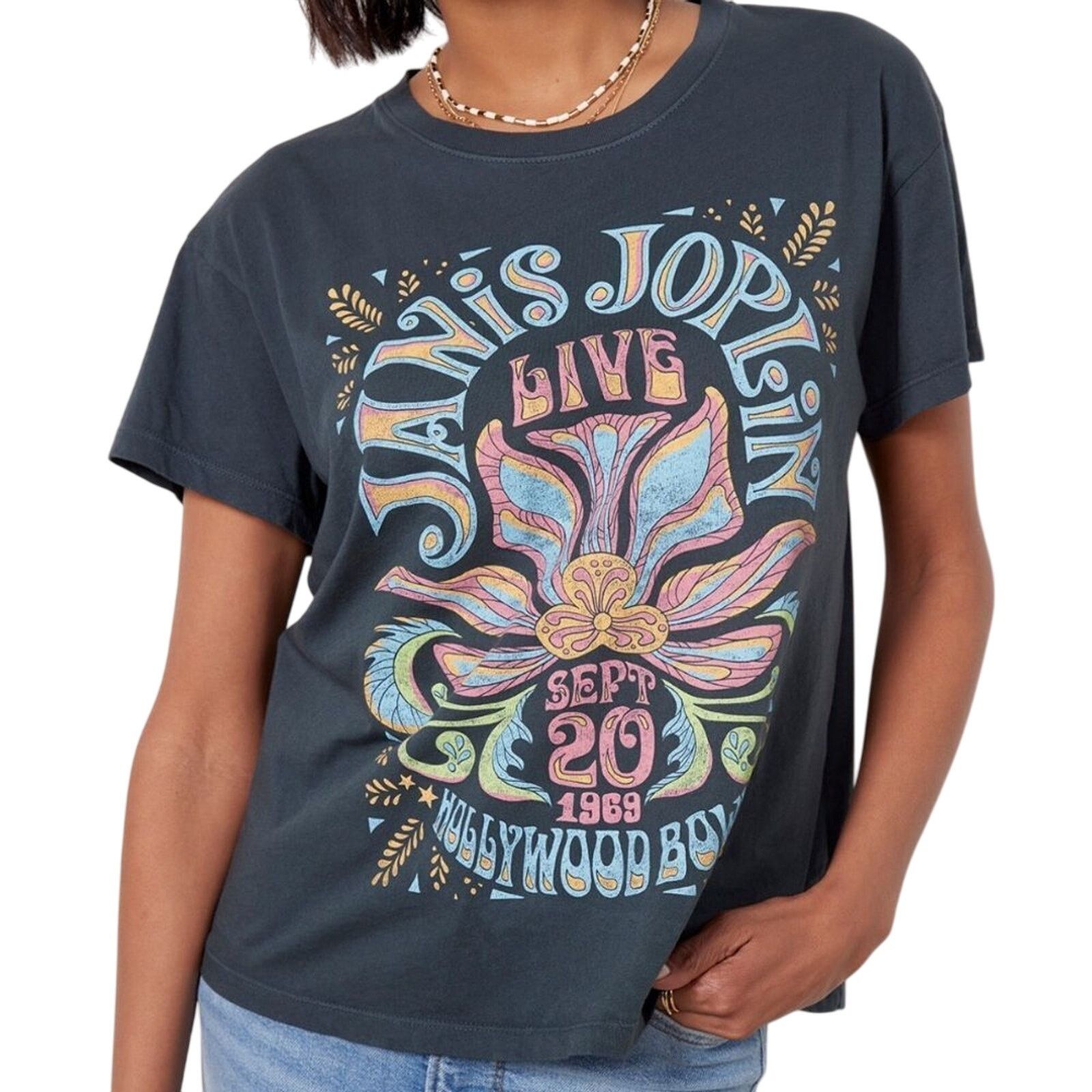 Anthropologie LETLUV Janis Joplin Live 1969 Hollywood Bowl Crewneck Tee Size S / US 4 / IT 40 - 6 Thumbnail
