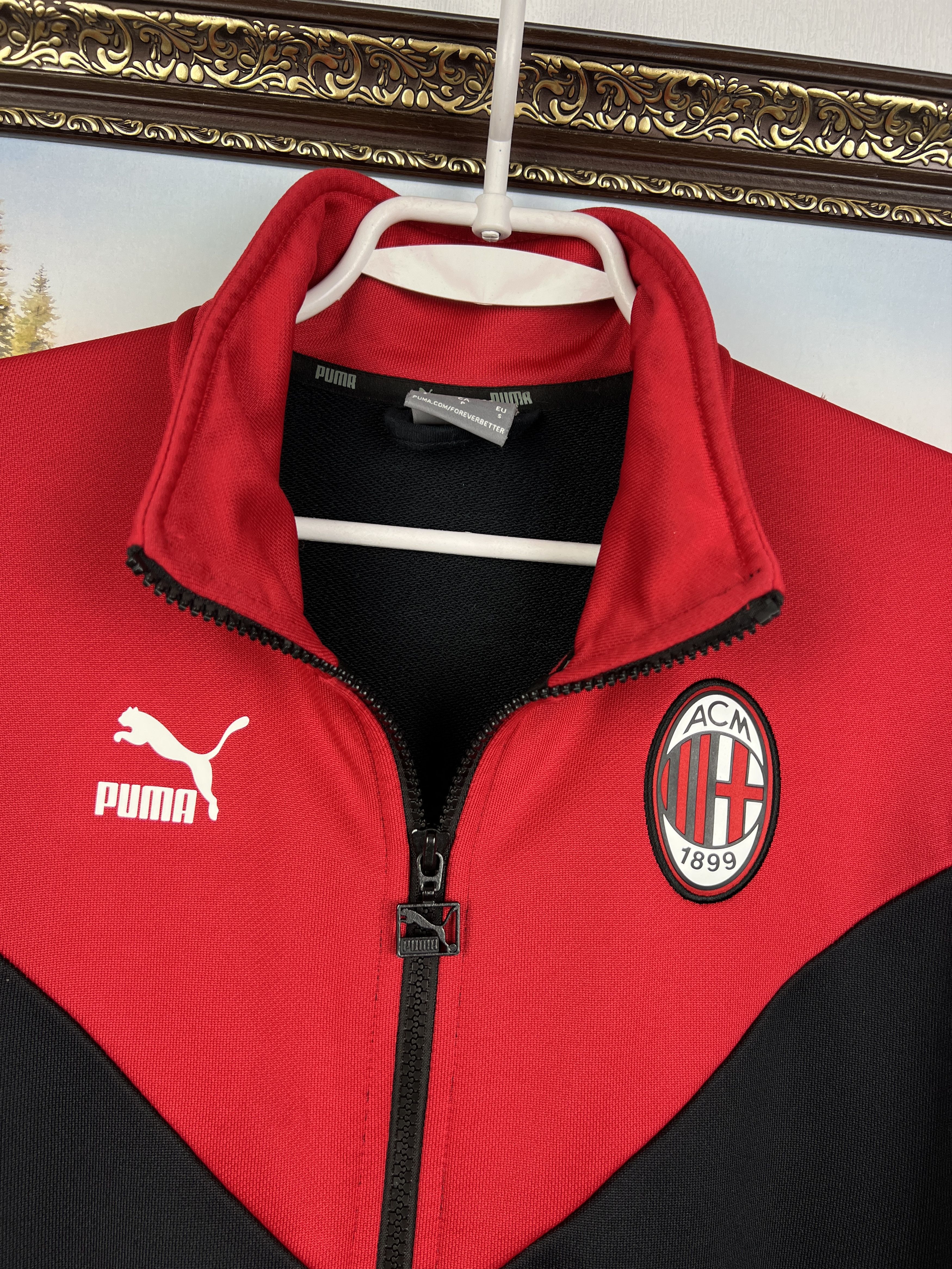 Puma AC Milan Football Suit Soccer Set Jacket Pants Track Top Size US S / EU 44-46 / 1 - 3 Thumbnail