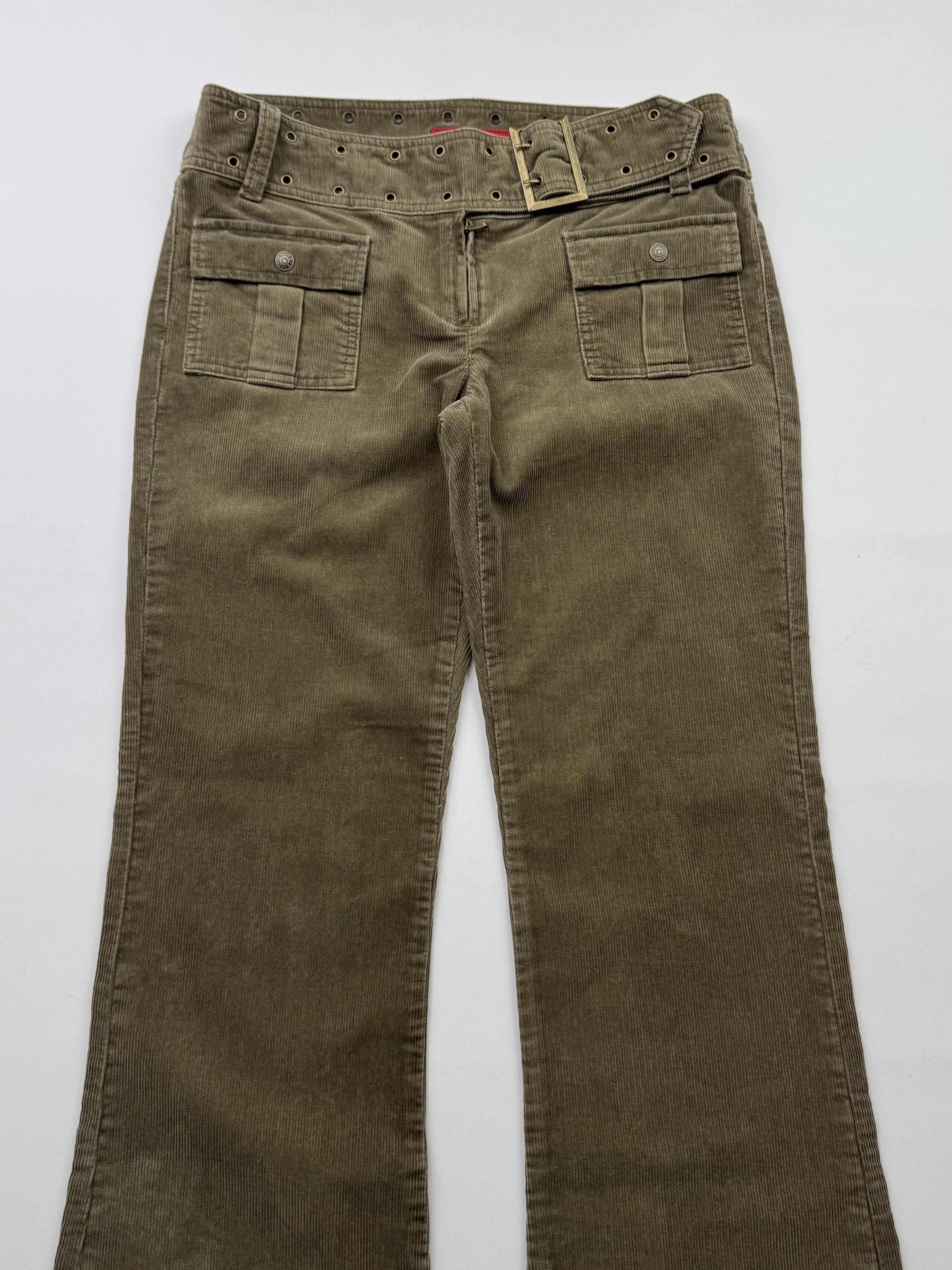 Hysteric Glamour Vintage Flare Corduroy Pants With Wide Belt B738(V276)E2 Size 30" / US 8 / IT 44 - 2 Thumbnail