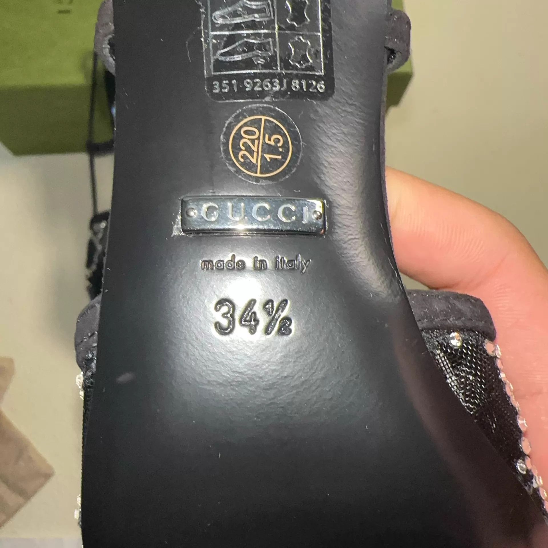 Gucci GUCCI GG Monogram Black Heels 34.5 Size US 4 / IT 34 - 5 Thumbnail