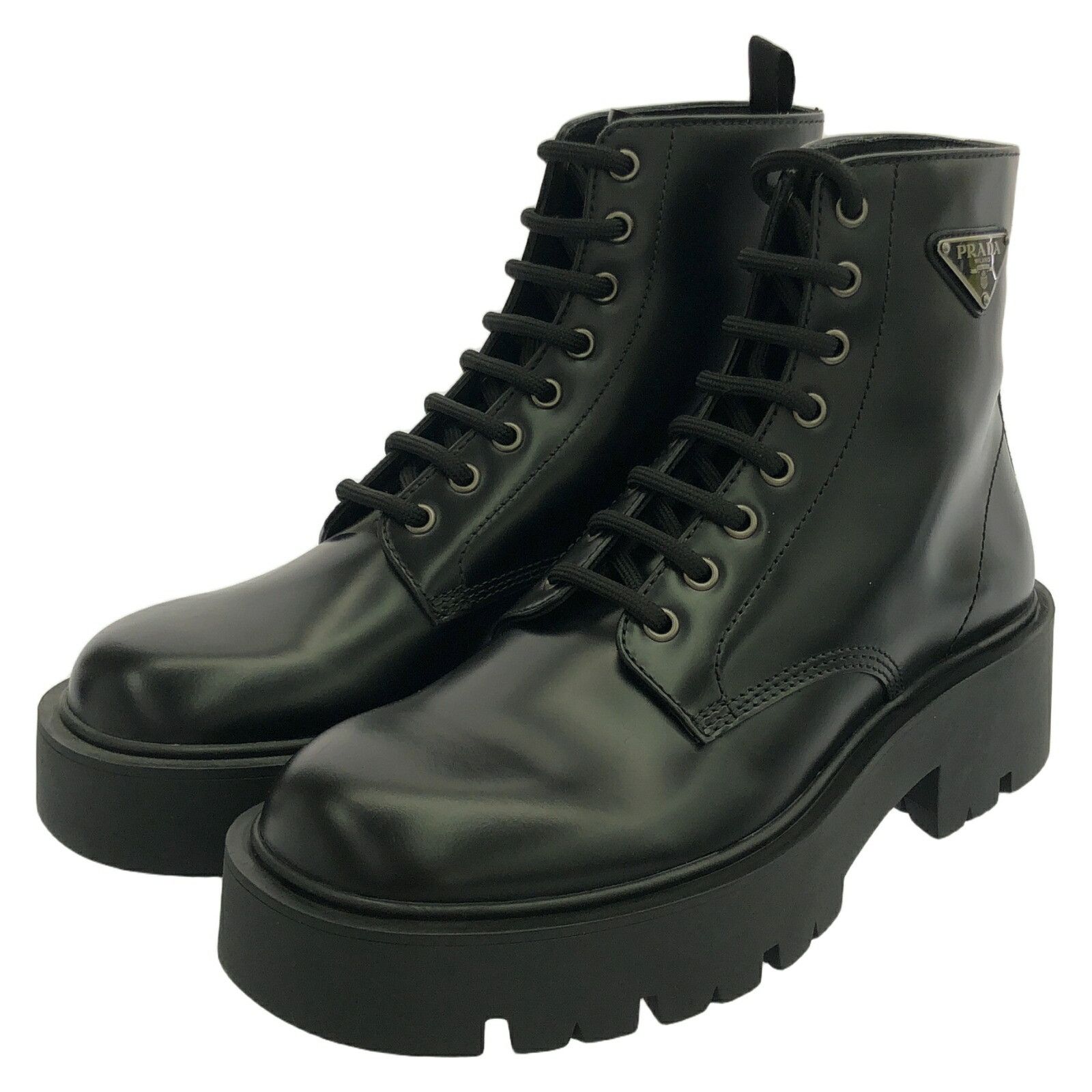 Prada Prada 2Tg242B4Lf00026 Leather Boots Leather Shoes 2Tg242B4Lf00026 in Black, Women's