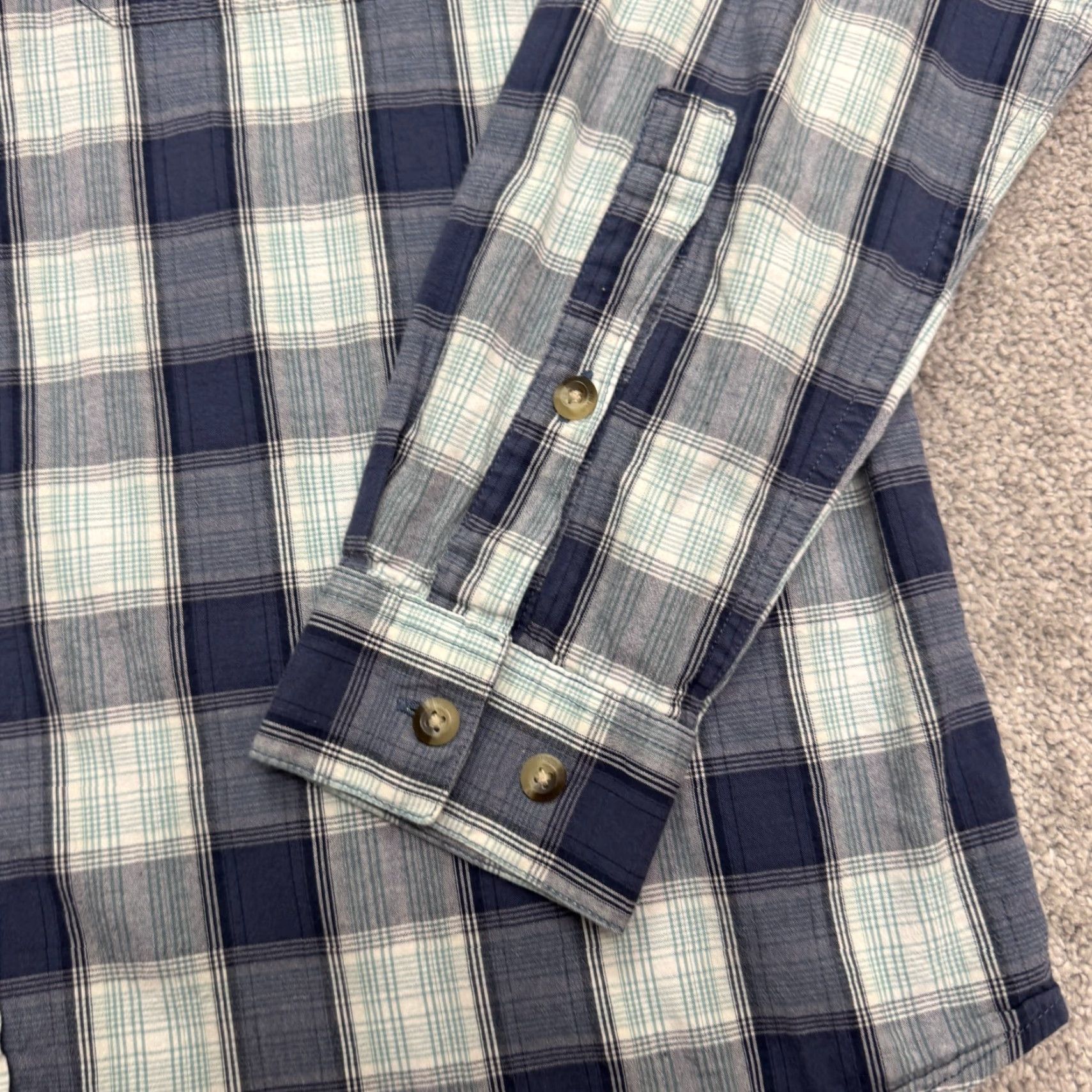 Vintage Columbia Shirt Mens Large Blue Plaid Button-Up Long Sleeve Cotton Outdoor Top Size US L / EU 52-54 / 3 - 5 Thumbnail