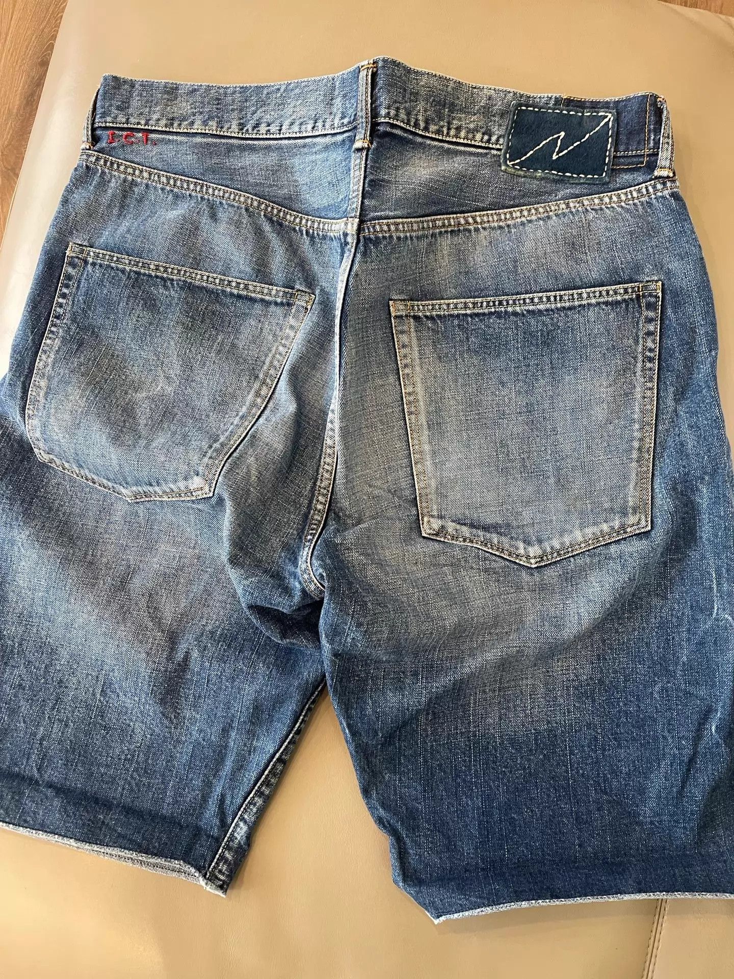 Visvim visvim Dry ICT Denim Shorts 3 (Red Embroidered) Size US 34 / EU 50 - 2 Thumbnail
