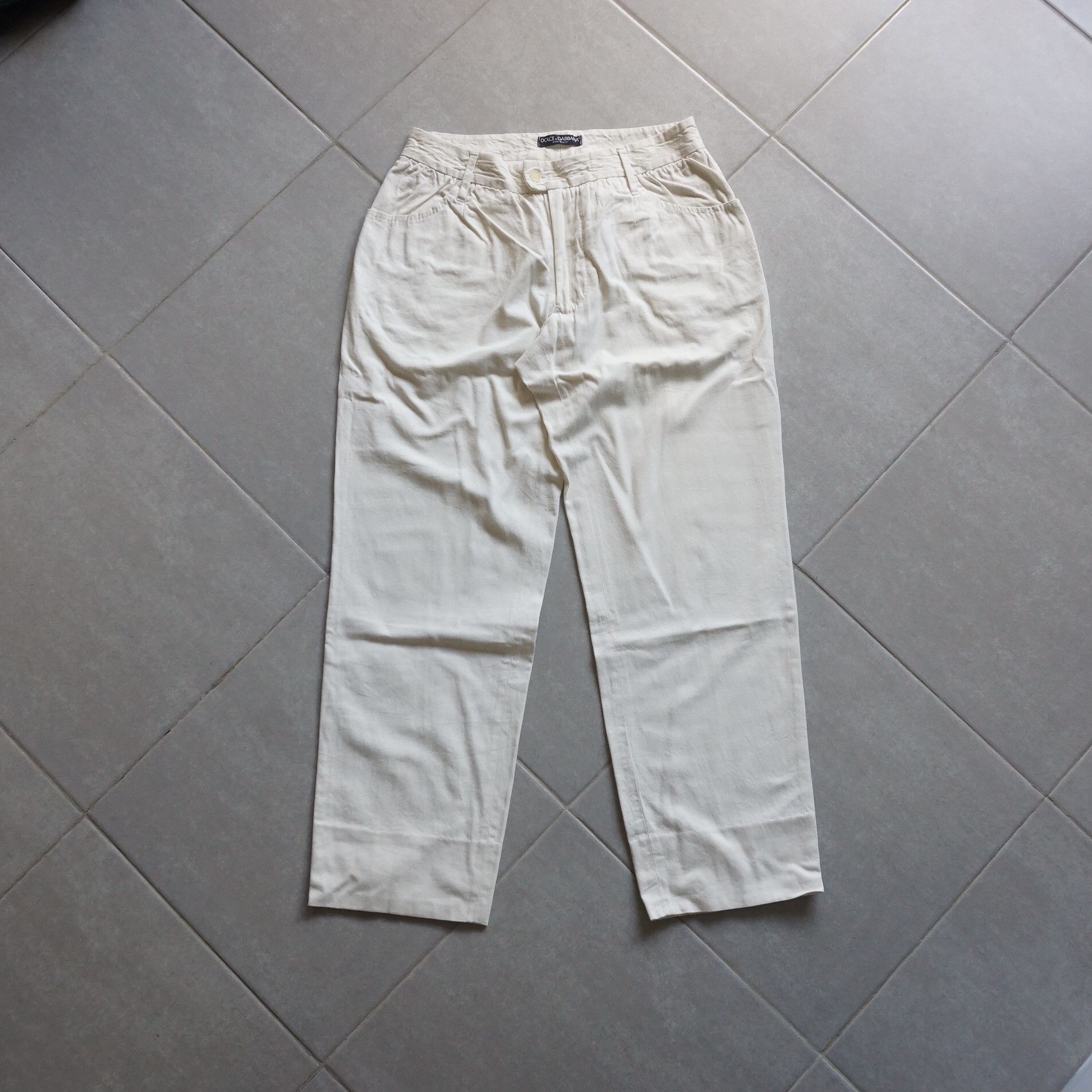 Dolce & Gabbana × Vintage Dolce Gabbana white trouser Size US 30 / EU 46 - 1 Thumbnail