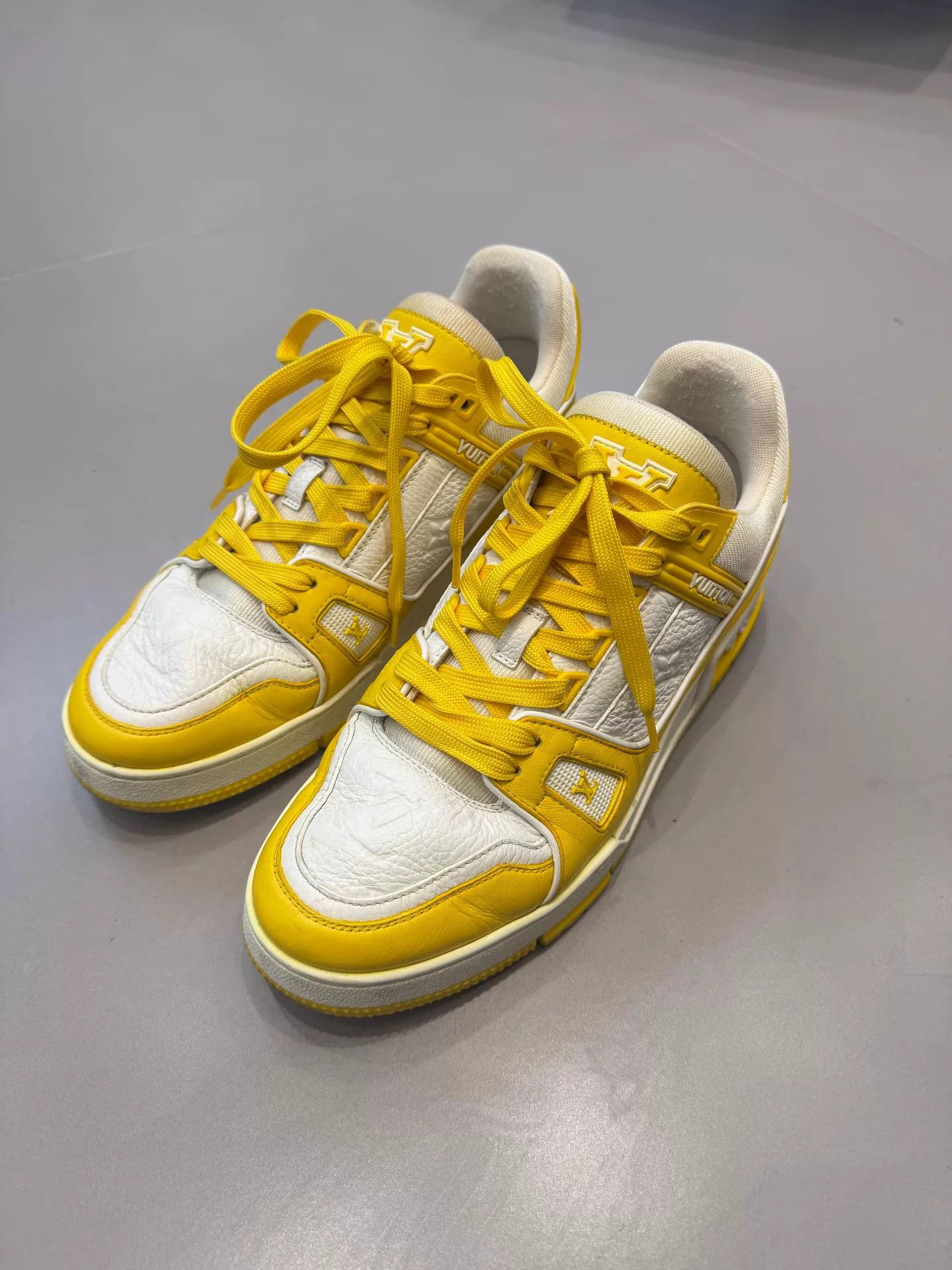 Louis Vuitton LV Trainer Men's White & Yellow Low Top Size US 9 / EU 42 - 1 Thumbnail