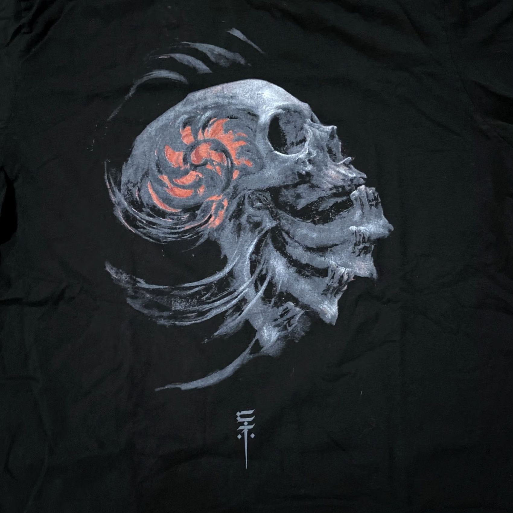 Vintage VINTAGE The Ravens The Wolves Skull Flowers Layered Grunge Goth Tattoo T Shirt Large Size US L / EU 52-54 / 3 - 2 Thumbnail