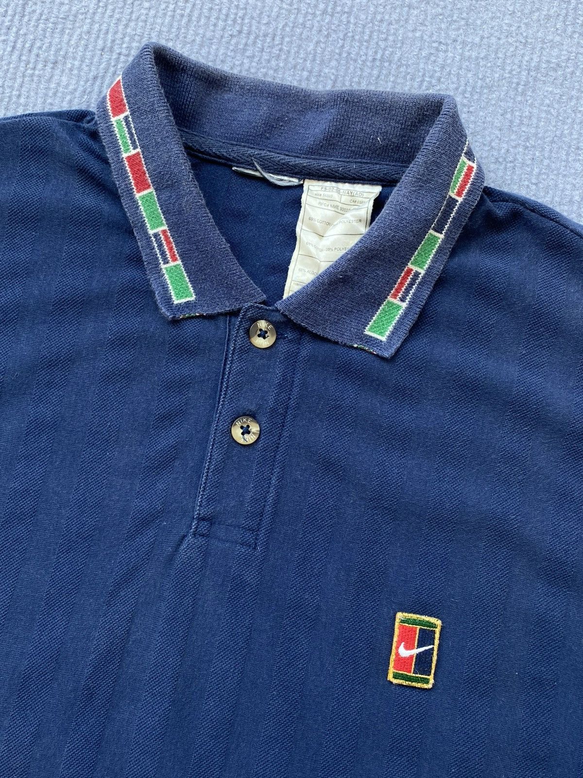 Nike Vintage 90’s Nike Court Navy Polo Shirt🎾🔥 Size US S / EU 44-46 / 1 - 2 Thumbnail