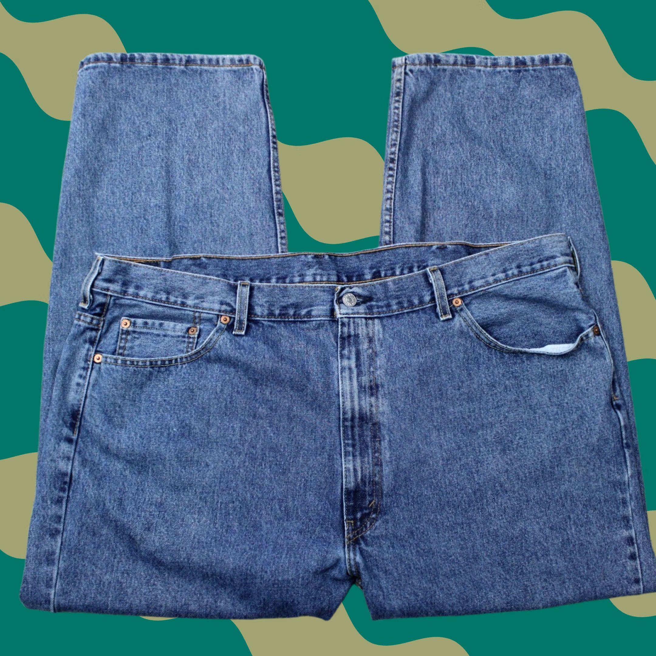 Levi's Levi's 550 Jeans Mens 46x30 Blue Relaxed Fit 5-Pocket Denim Cotton Straight Size US 30 / EU 46 - 1 Thumbnail