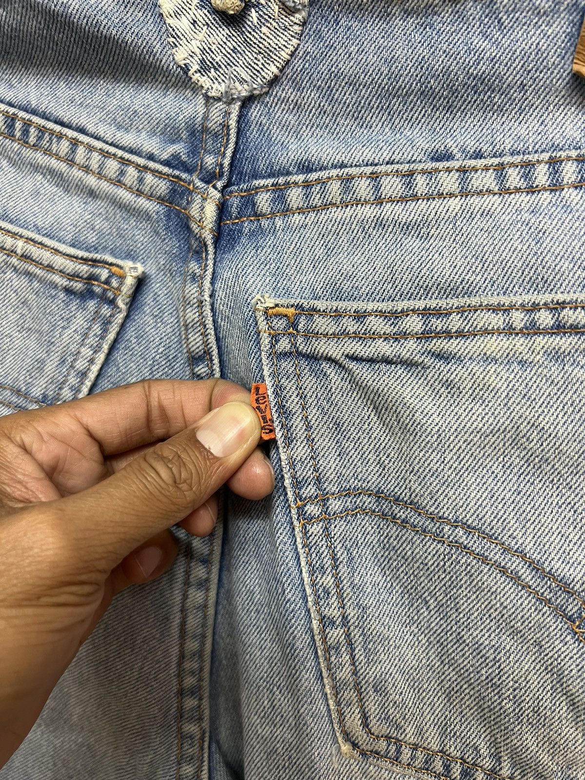 Levi's Levis Orange Tab Distressed Denim Size US 33 - 13 Thumbnail