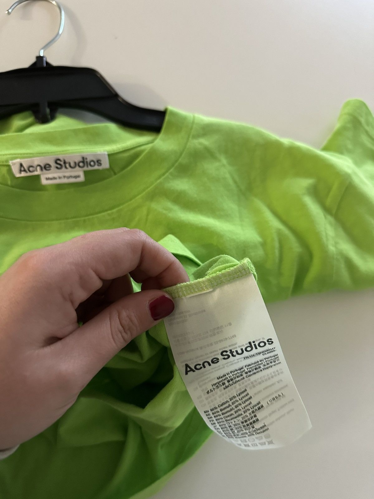 Acne Studios Acne Studios Everest Logo Sharp Green Black Cotton Tee S? Size US S / EU 44-46 / 1 - 7 Thumbnail