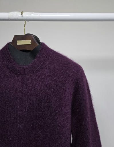 Tom Ford o1sm1stk0725 Mulberry Silk Mohair Crewneck Sweater Size US M / EU 48-50 / 2 - 2 Thumbnail