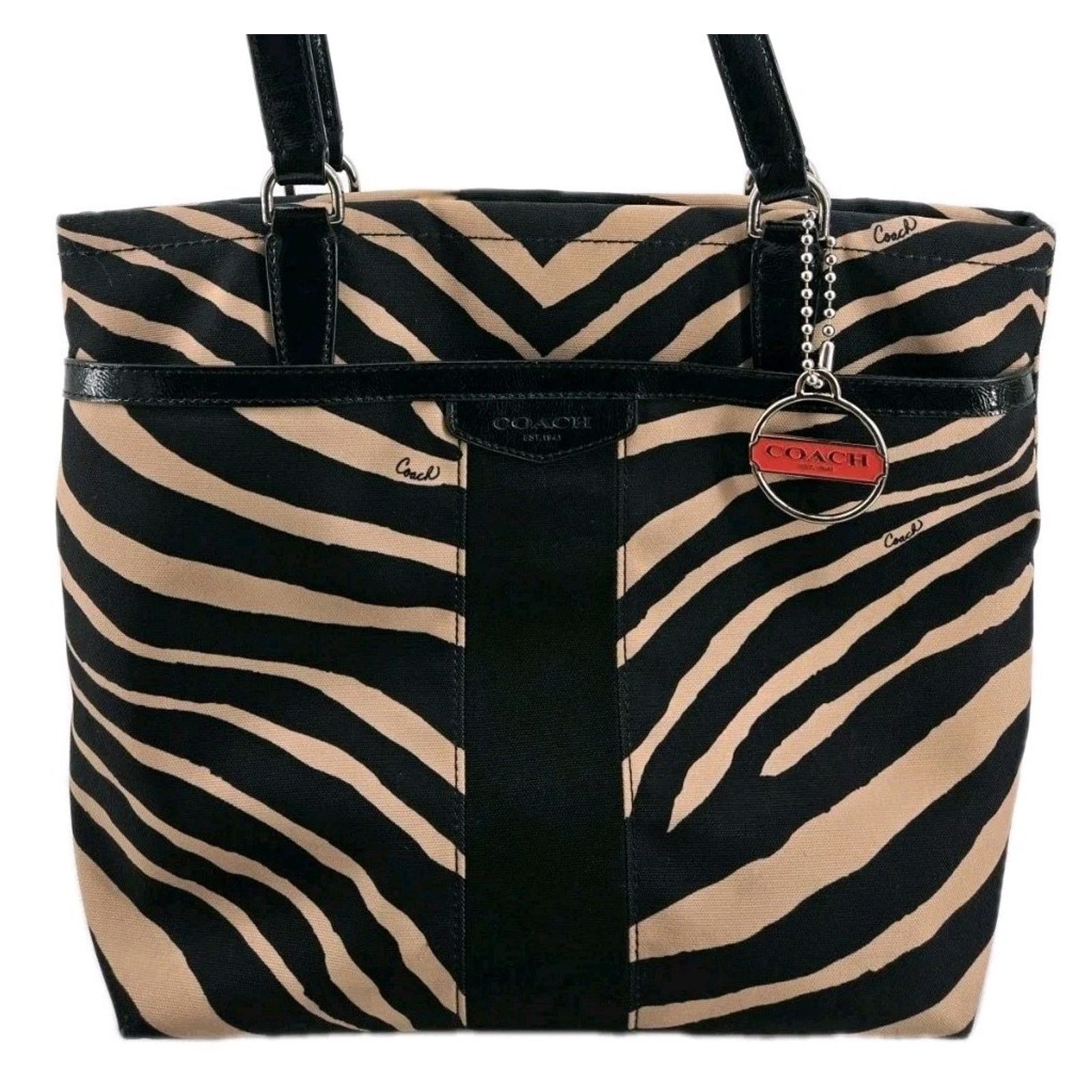 バッグ Coach Zebra Signature Satchel Legacy Bag バッグ Coach Zebra Signature Satchel Legacy Bag COACH Zebra