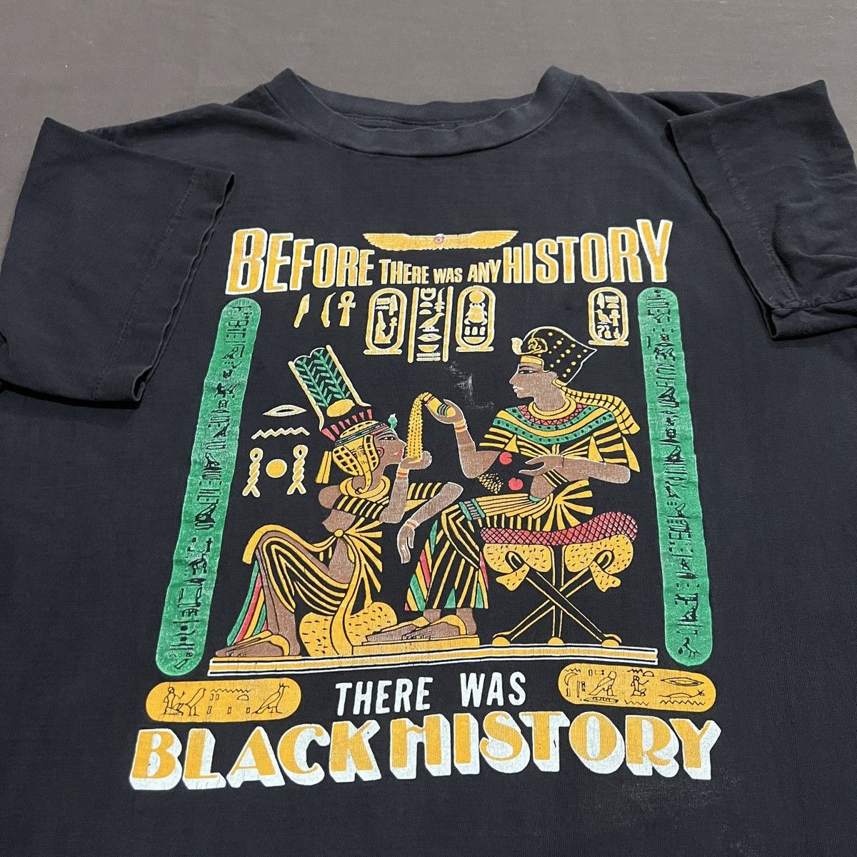 Rap Tees × Vintage Vintage 90s There Was Black History Queens of Ancient Faded Size US L / EU 52-54 / 3 - 4 Thumbnail