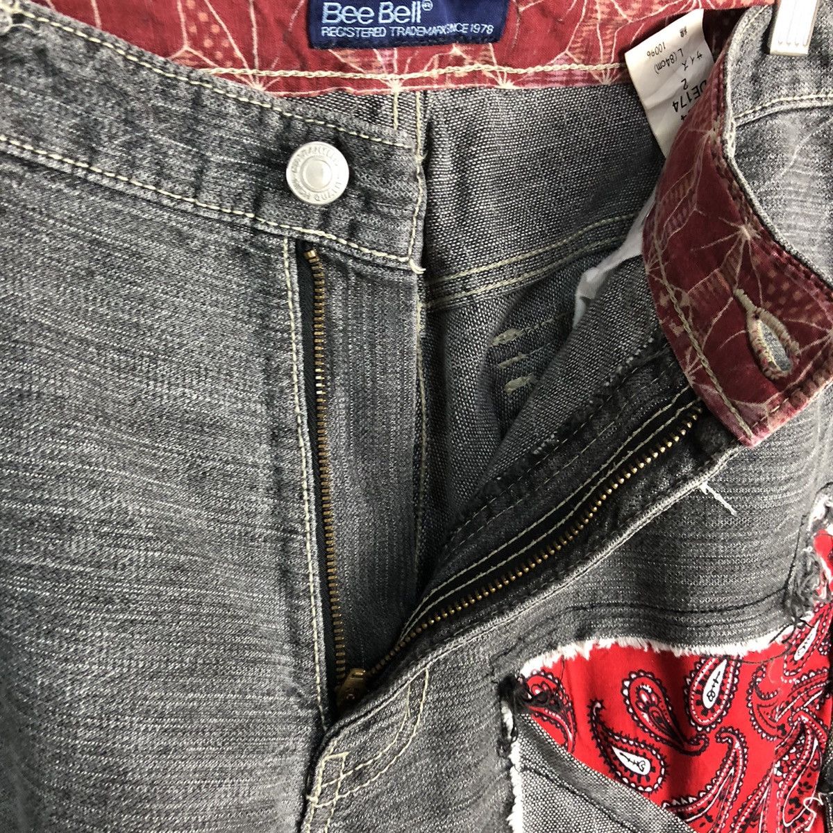 Japanese Brand D Bee Bell Custom Black multipocket Casual Pants #A977 Size US 33 - 13 Thumbnail