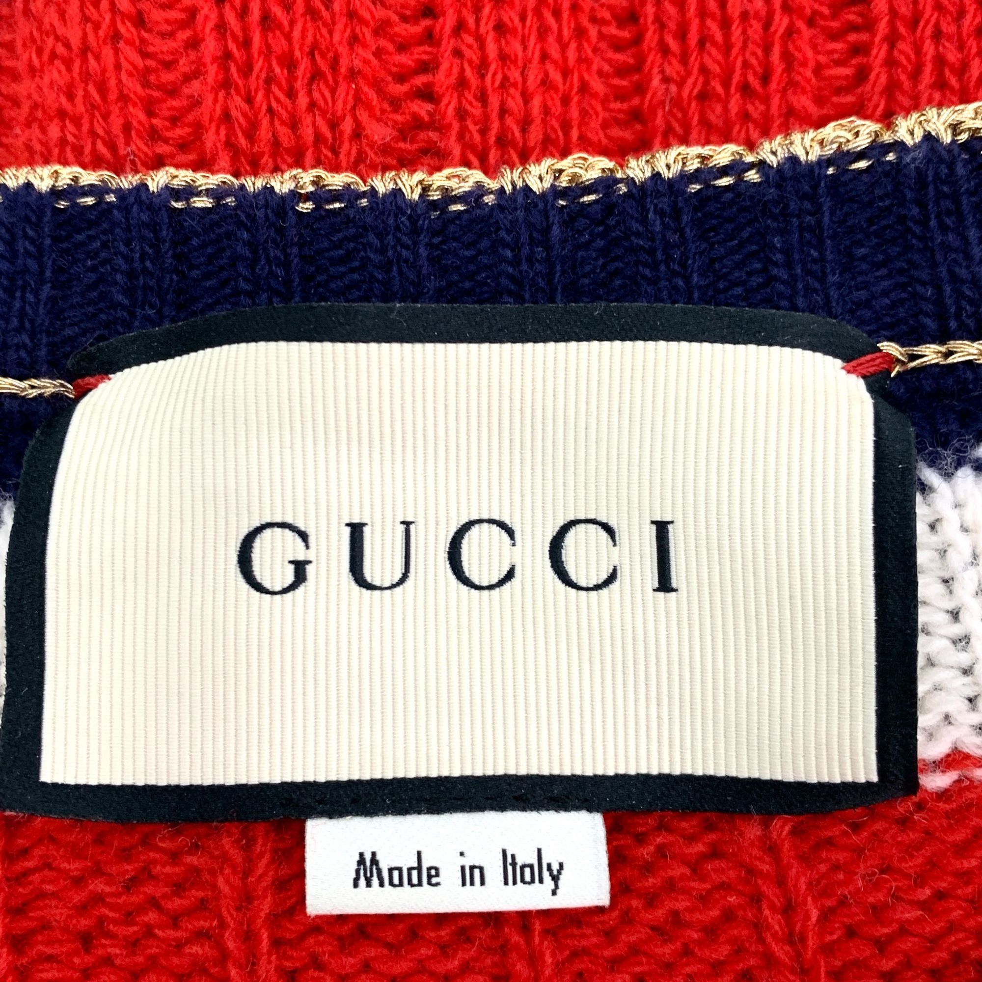 Gucci Gucci Womens Striped Sweater With Sequin Planet Appliqué Size S / US 4 / IT 40 - 6 Thumbnail