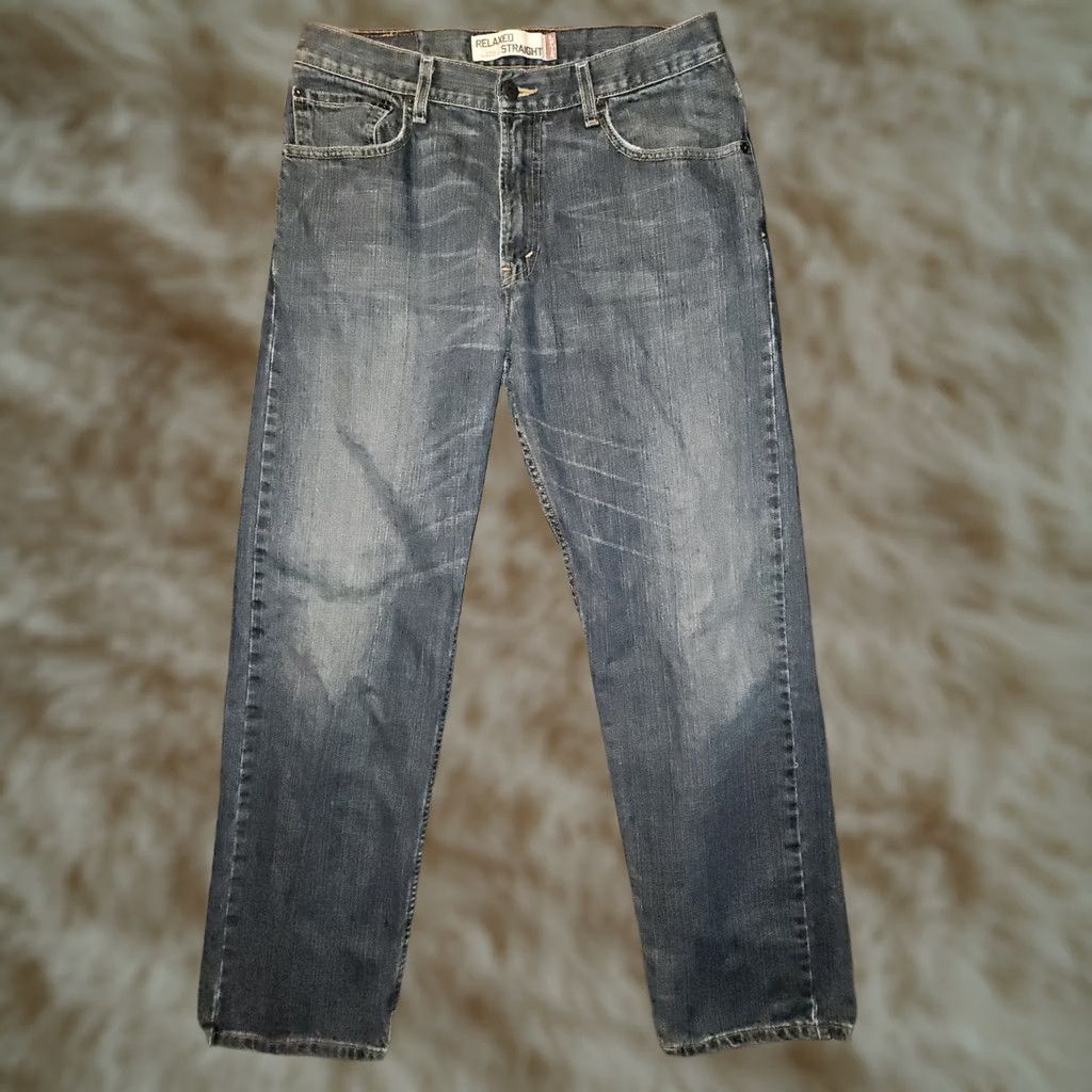 Levi's Levi's 559 Jeans Relaxed Straight Mid Blue 33x30 Mens Regular Denim USA 90s City Logo Preppy Size US 33 - 1 Thumbnail