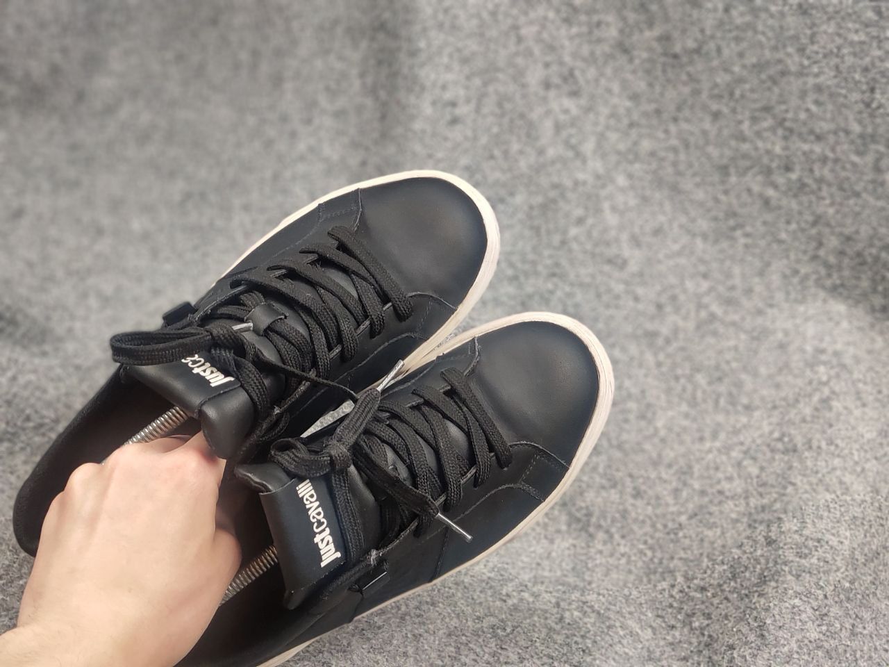 Just Cavalli Just Cavalli Design Minimalist Leather Lace-Up Sneakers Size US 10 / EU 43 - 16 Thumbnail