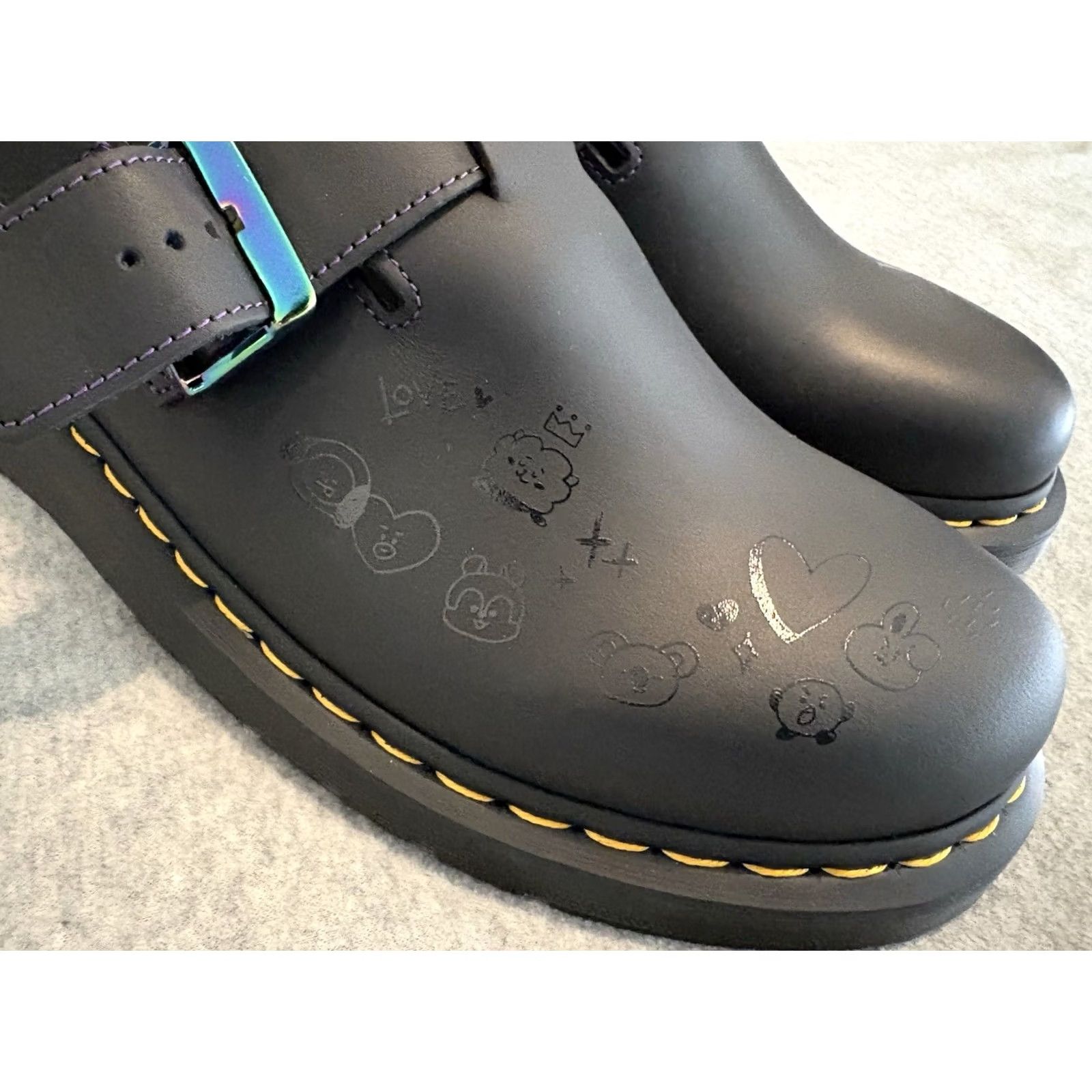 Dr. Martens Dr Doc Martens Jorge II BT21 BTS Black Boots Mens Size 10 Womens Size 11 Boots Size US 10 / EU 43 - 2 Thumbnail