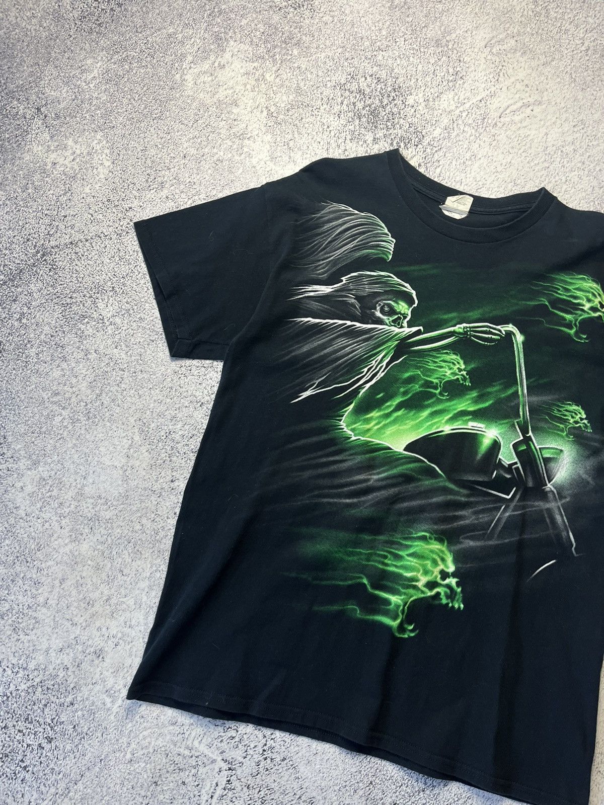 Gildan Vintage Black T shirt Ghost rider Size US L / EU 52-54 / 3 - 4 Thumbnail