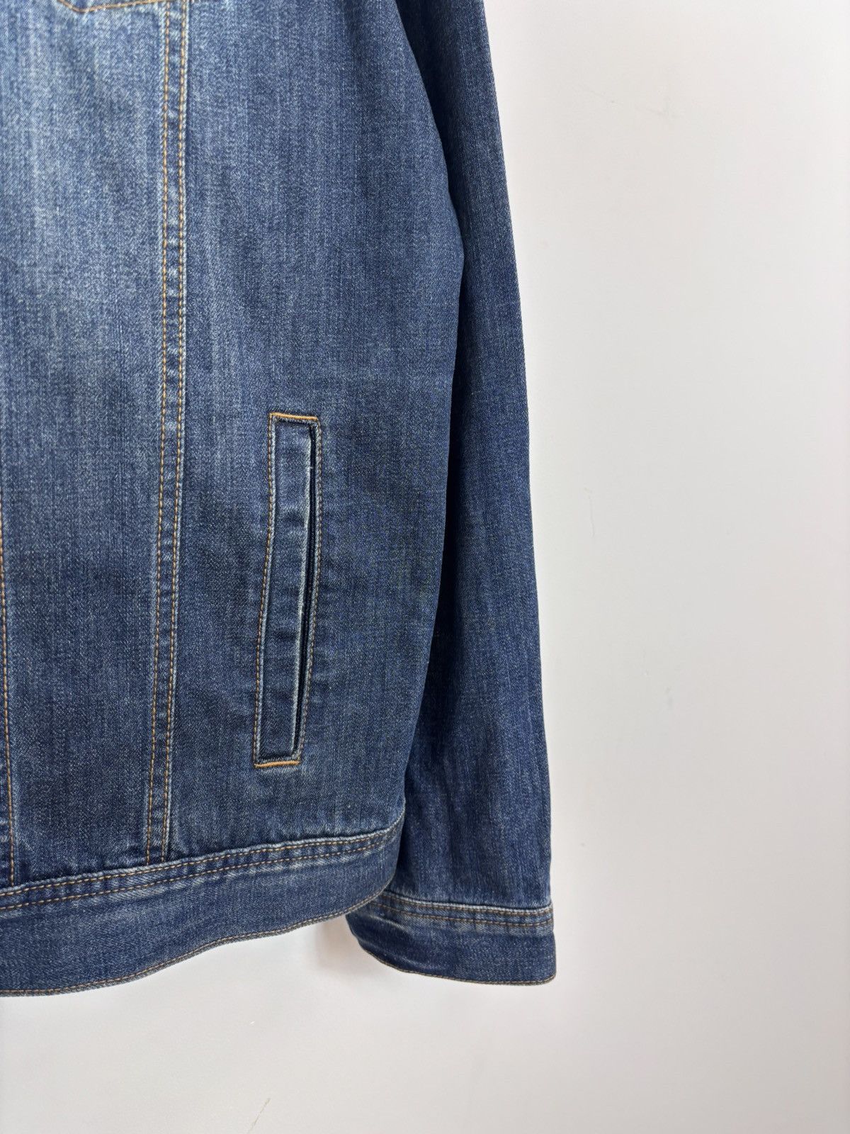 Harley Davidson Vintage Harley Davidson Big Embroidered Logo Denim Jacket Size US XXL / EU 58 / 5 - 9 Thumbnail