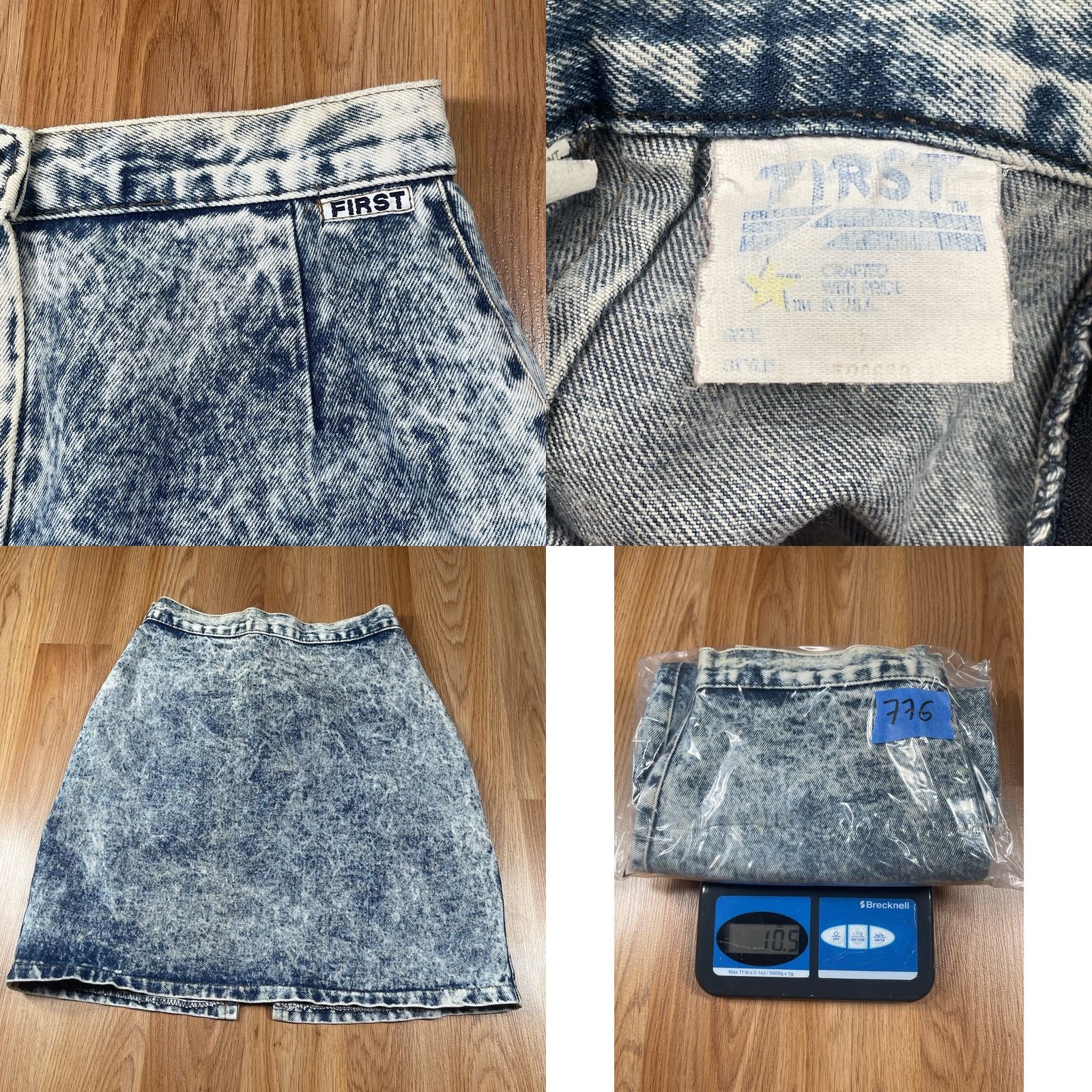 Vintage VINTAGE First Denim Skirt Women’s 7 Blue Wash Knee Length Straight & Pencil Skirt Womens 7 Blue Jeans Size 28" / US 6 / IT 42 - 8 Thumbnail