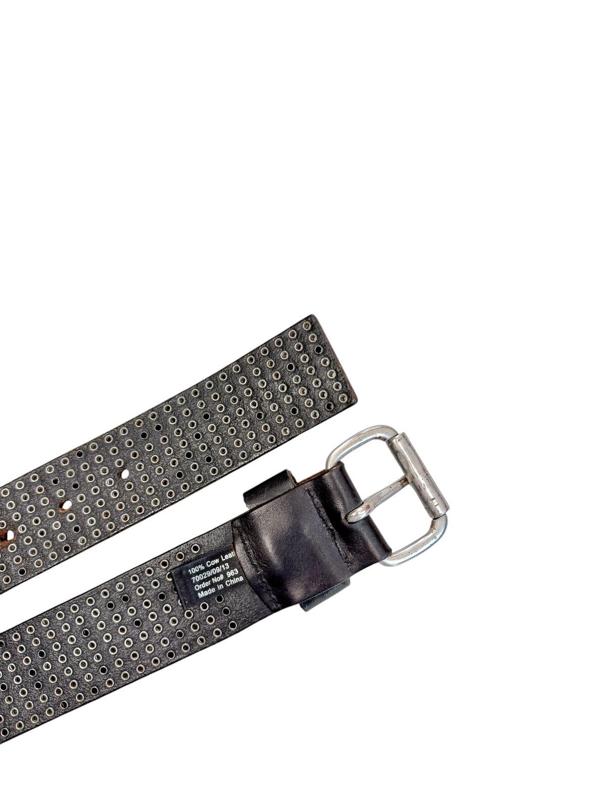 Japanese Brand Vintage Leather Metal Studed belt Punk Number Nine style Size ONE SIZE - 6 Thumbnail