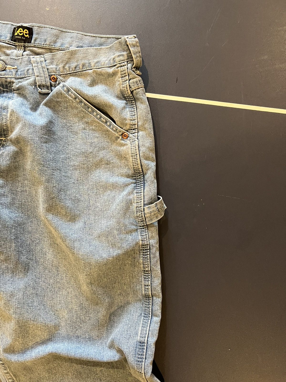 Lee Lee Cargos 33x29 Blue Denim Pants Size US 33 - 6 Thumbnail