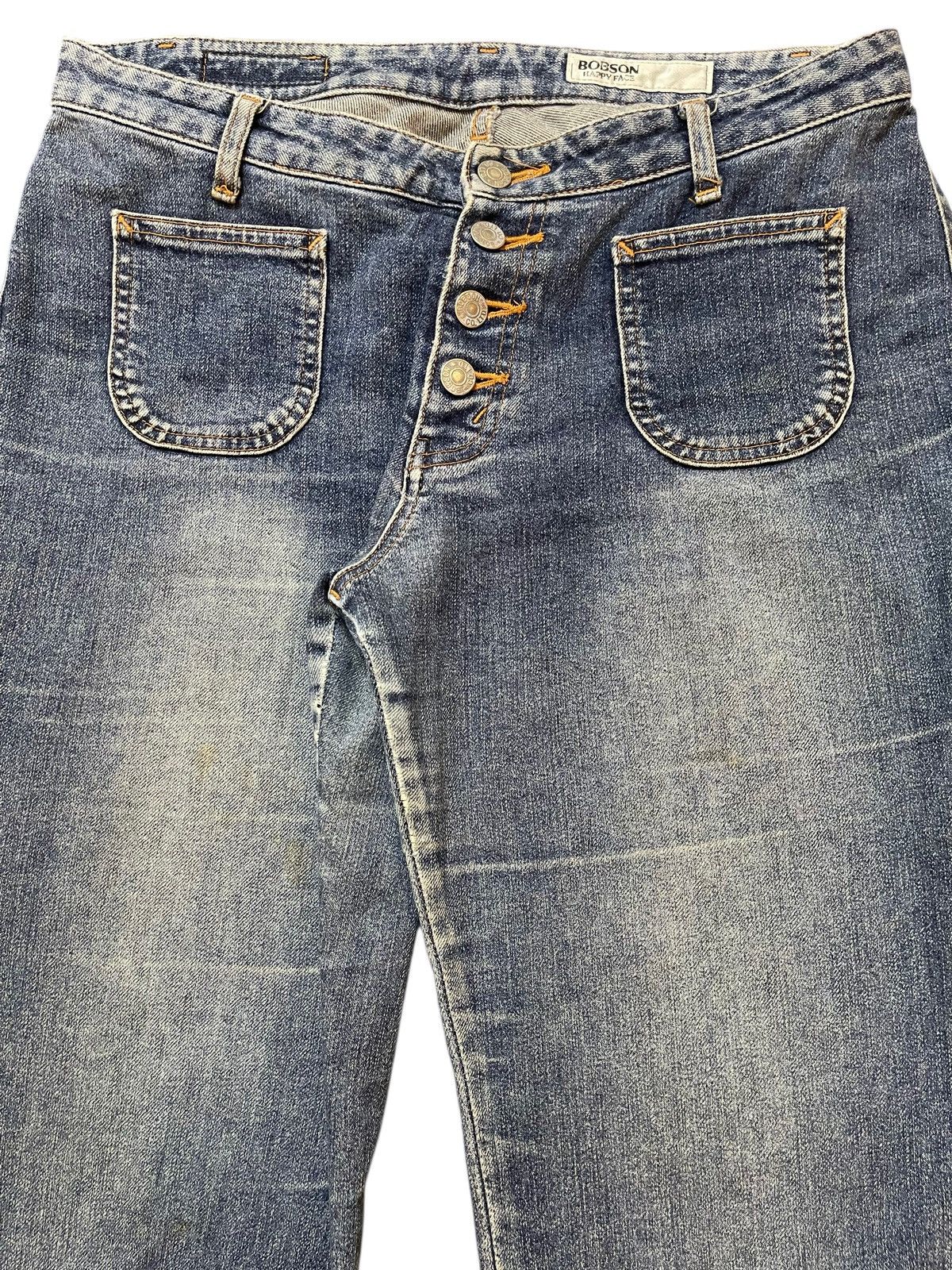 If Six Was Nine Vintage Y2K Japanese Wash Faded Wide Leg Bell Bottom Flare Size US 32 / EU 48 - 4 Thumbnail