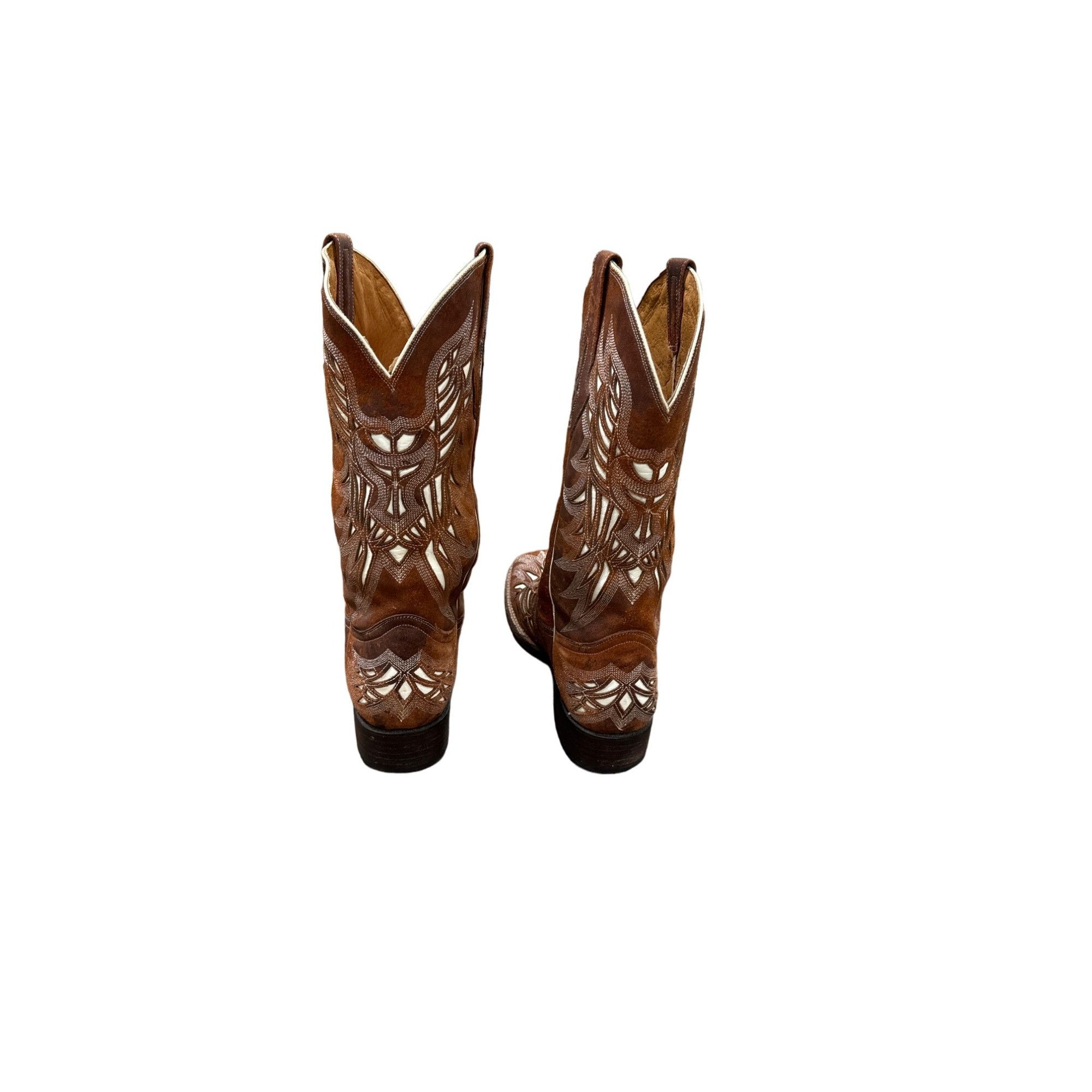 Designer Resistol men’s brown leather western shoe boots size 9D SKU Size US 9 / EU 42 - 7 Thumbnail