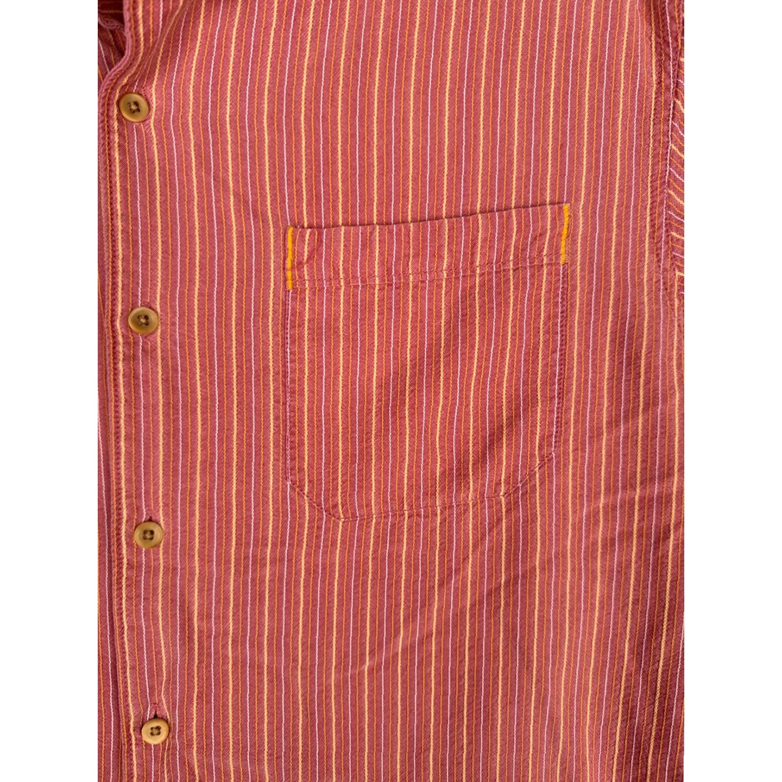 Tommy Bahama Tommy Bahama Shirt Men Large Red Button Up Vertical Stripe 100% Tencel Pocket Size US L / EU 52-54 / 3 - 6 Thumbnail