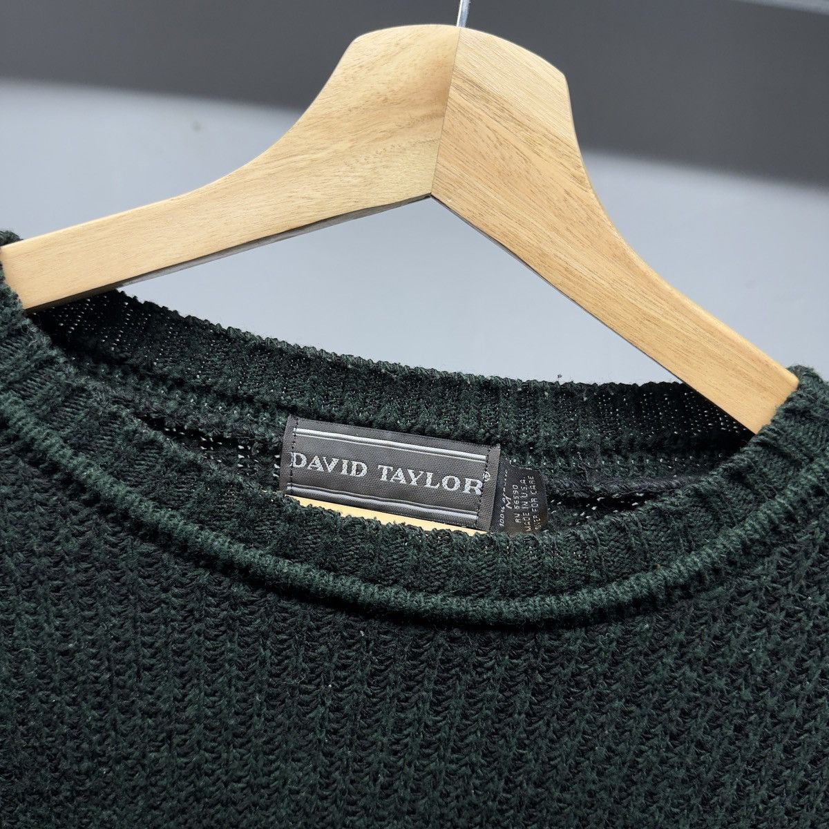 Vintage 90s Dark Green Acrylic Sweater ERD Grunge RRL USA Skater Size US M / EU 48-50 / 2 - 4 Thumbnail