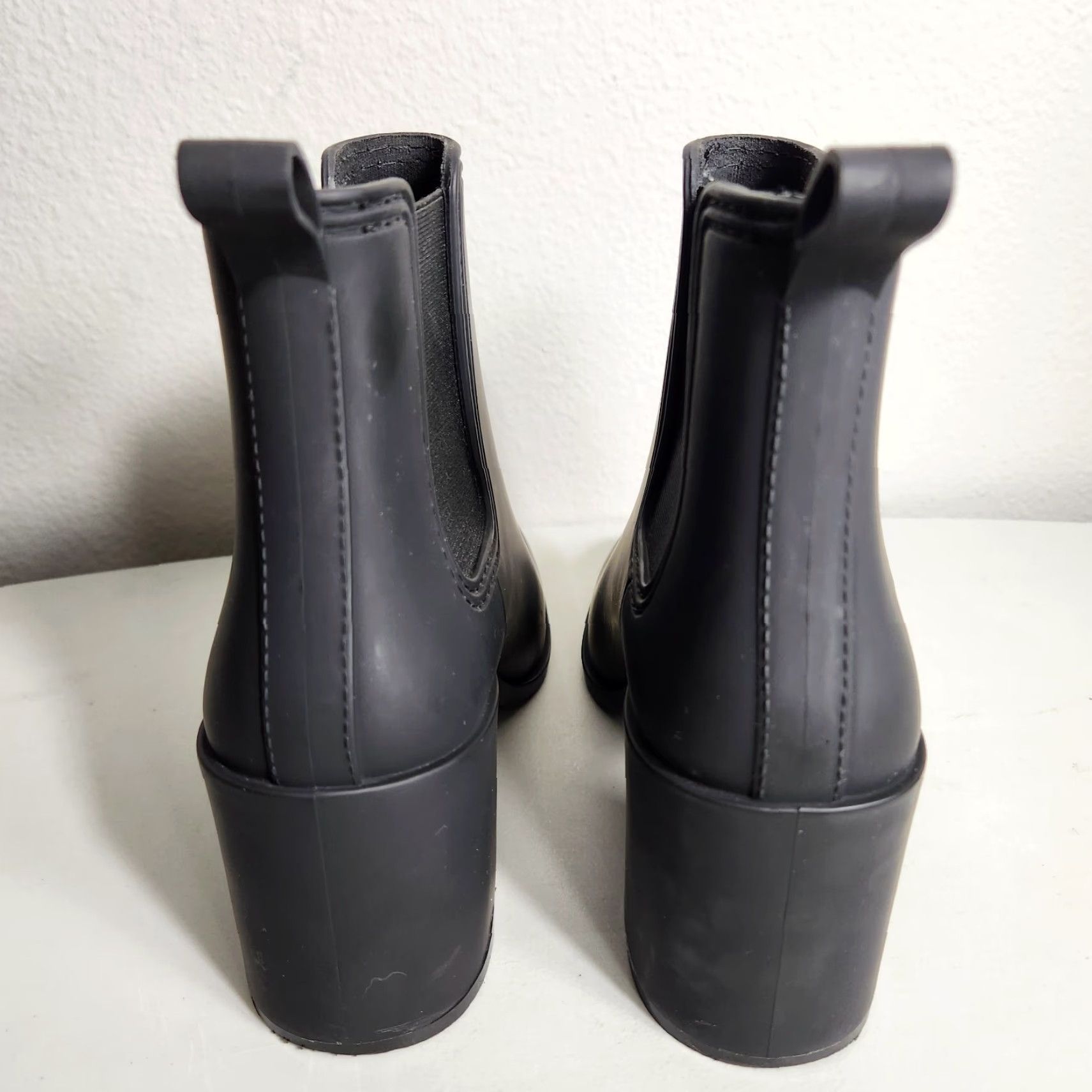 Jeffrey Campbell Jeffrey Campbell Womens Black Hurricane Heeled Chelsea Rain Booties-Size 10 Size US 10 / IT 40 - 7 Thumbnail