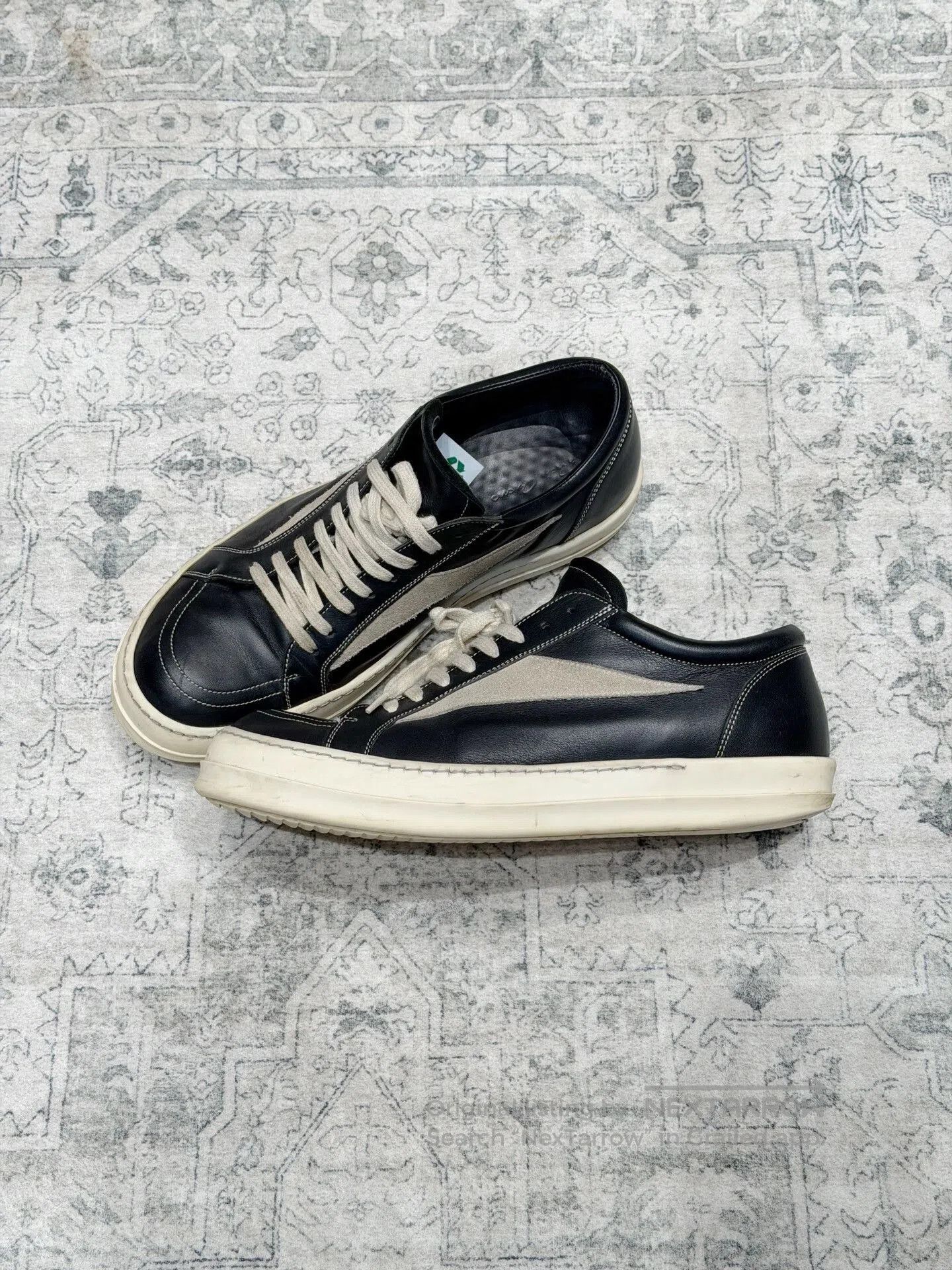 Rick Owens Rick Owens Leather Low-Top Sneakers. Size US 10 / EU 43 - 5 Thumbnail