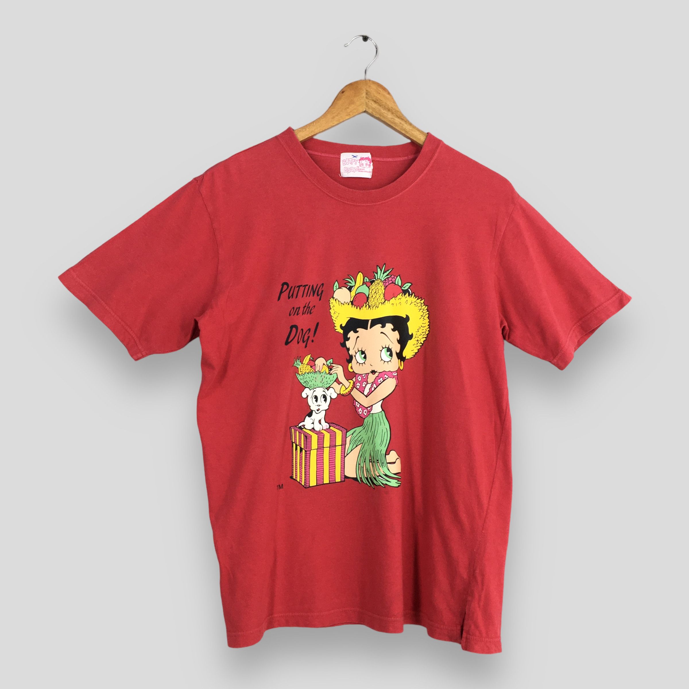 Cartoon Network Vintage Betty Boop Hawaii Hula Girl Red T shirt Medium Size US M / EU 48-50 / 2 - 1 Thumbnail