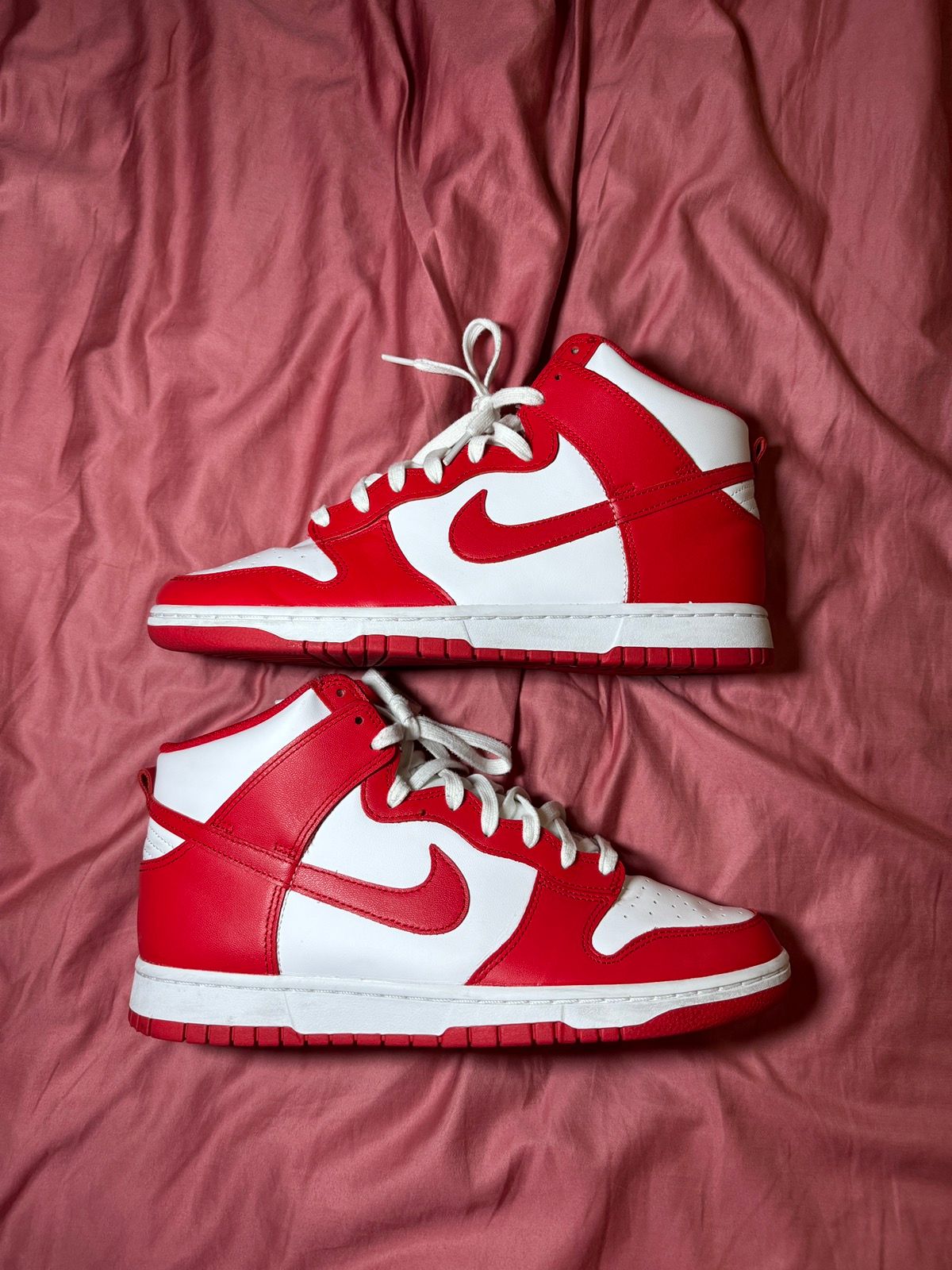 Pre-owned Nike Dunk High Championship White Red Shoes
