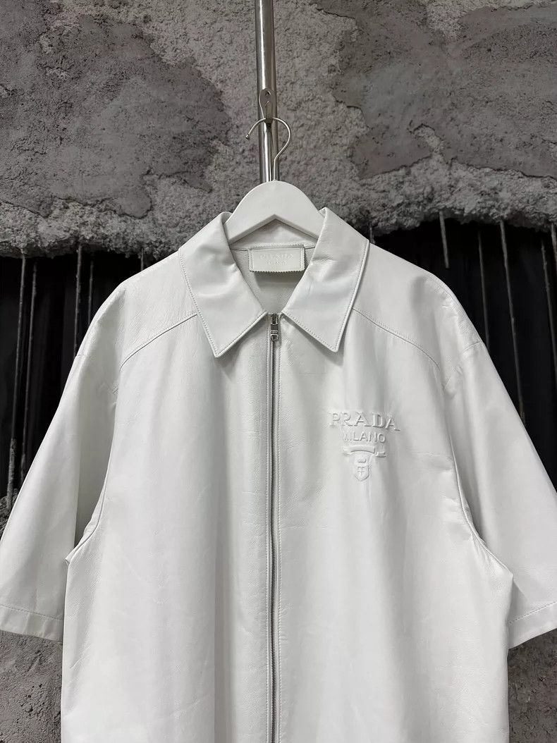 Prada Prada Short Sleeve Leather Jacket Shirt-2506 Size US M / EU 48-50 / 2 - 3 Thumbnail