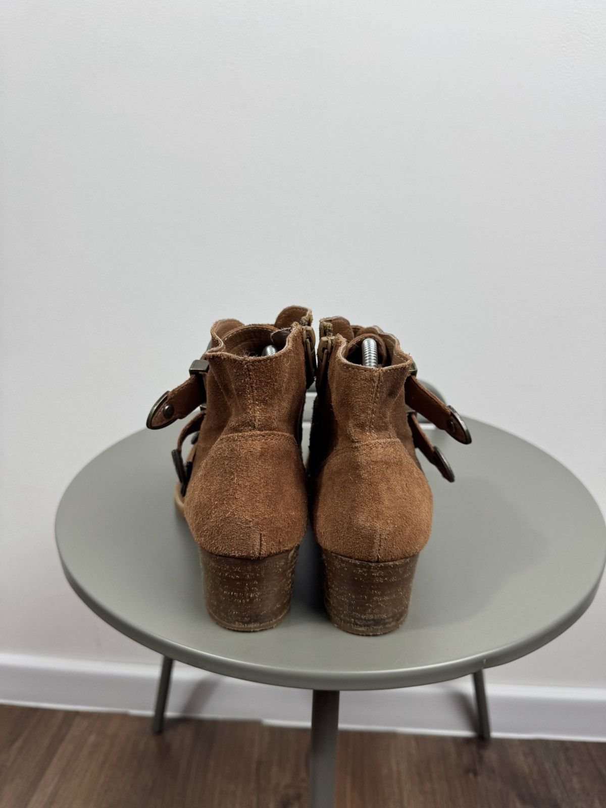 Other Vintage Brown Suede Triple Buckle Western Ankle Boots EU 38 Size US 7 / IT 37 - 6 Thumbnail