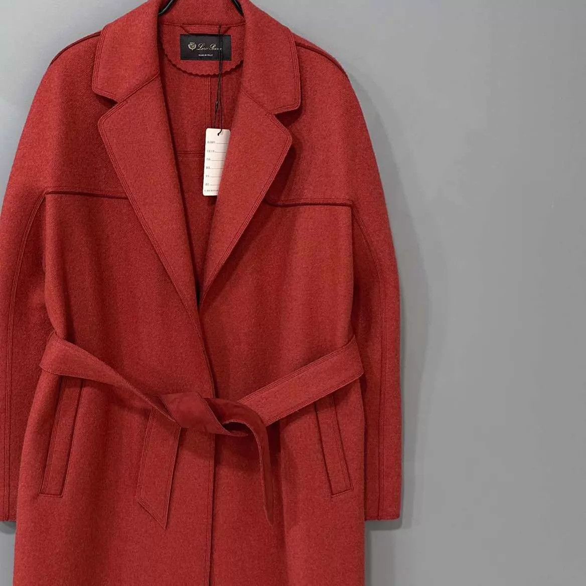 Loro Piana Loro Piana Red Midi-length Collared Cashmere Coat size 44 Size M / US 6-8 / IT 42-44 - 3 Thumbnail