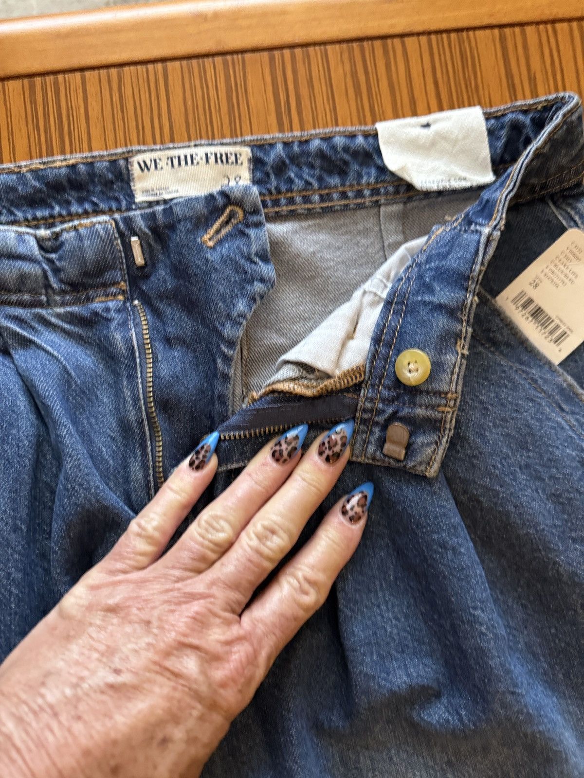 Free People Free People Wide Leg Jeans Size 28" / US 6 / IT 42 - 4 Thumbnail