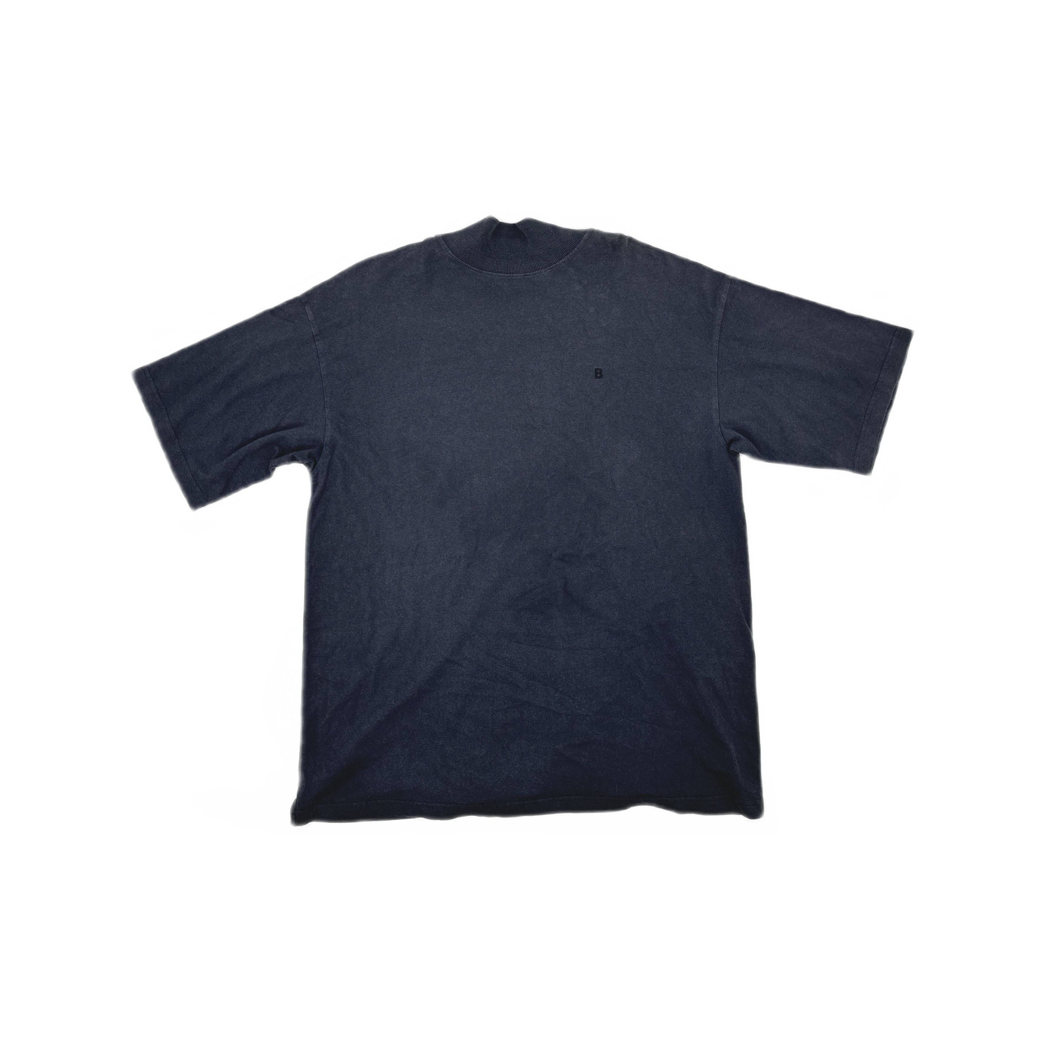 Balenciaga Balenciaga B Embroidery Mock Neck T-Shirt Size S Size US S / EU 44-46 / 1 - 1 Thumbnail