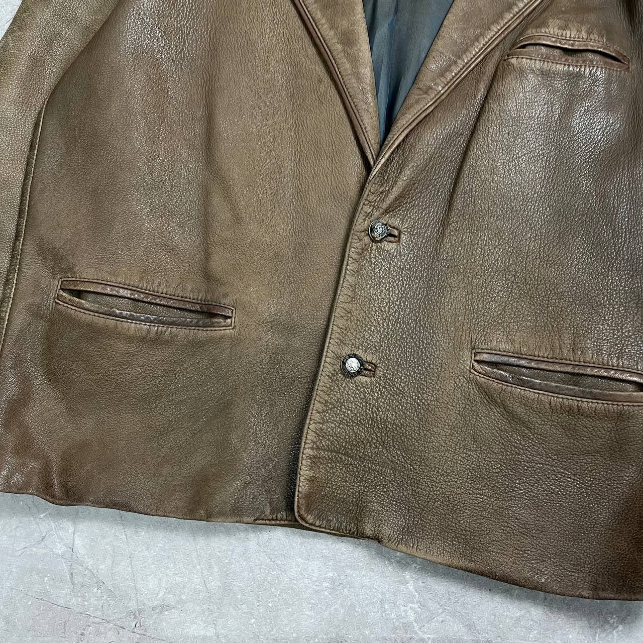 Japanese Brand Vintage Y2K Avant Gard Leather Jacket Opium Rare 90s Casual Size US XL / EU 56 / 4 - 3 Thumbnail