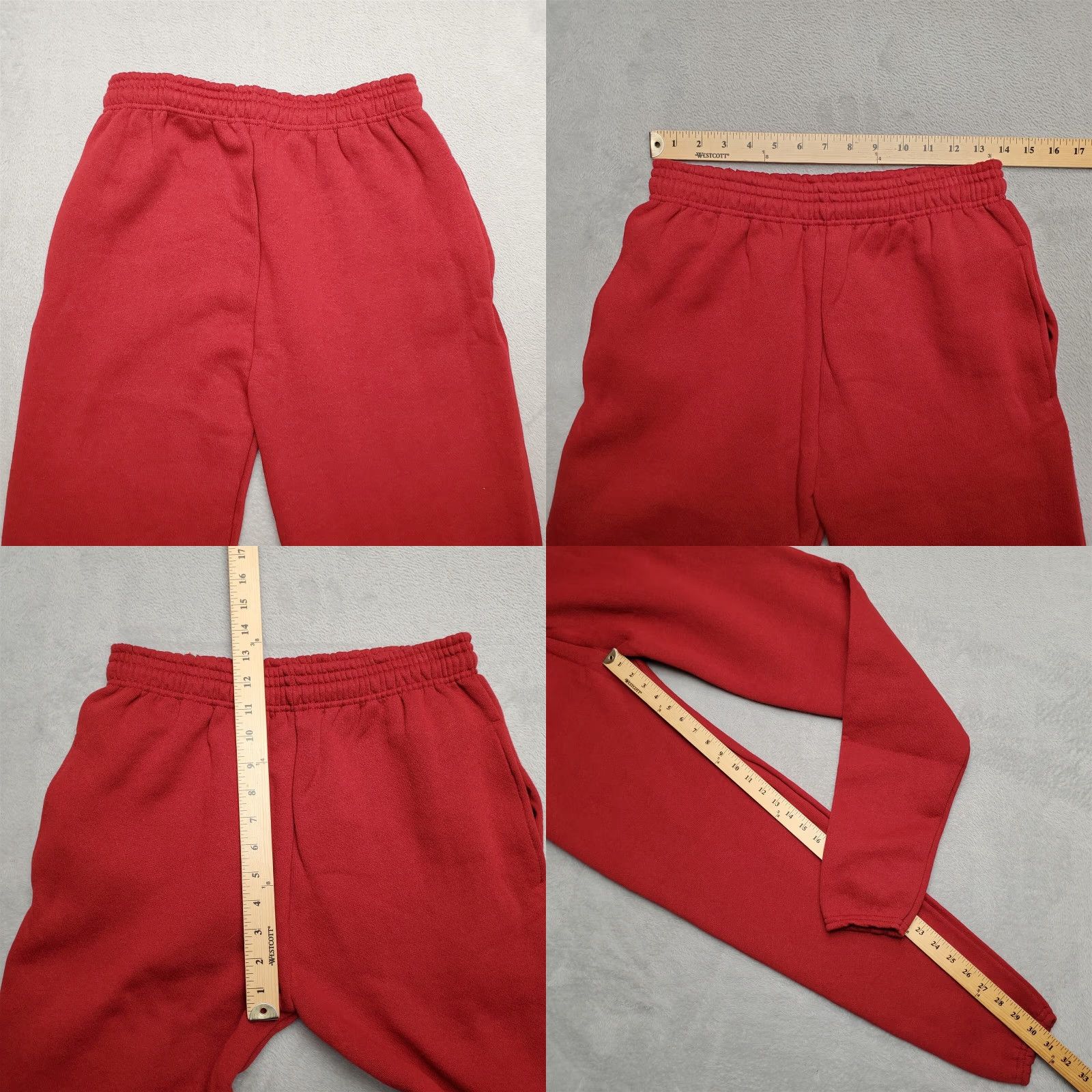 Vintage VINTAGE Pro Spirit Sweat Pants Mens S Red Cotton Blend Made in USA Y2K 90s Sweatpants Mens Red USA Cotton Blend Pro Spirit Pants S Size US 29 - 8 Thumbnail