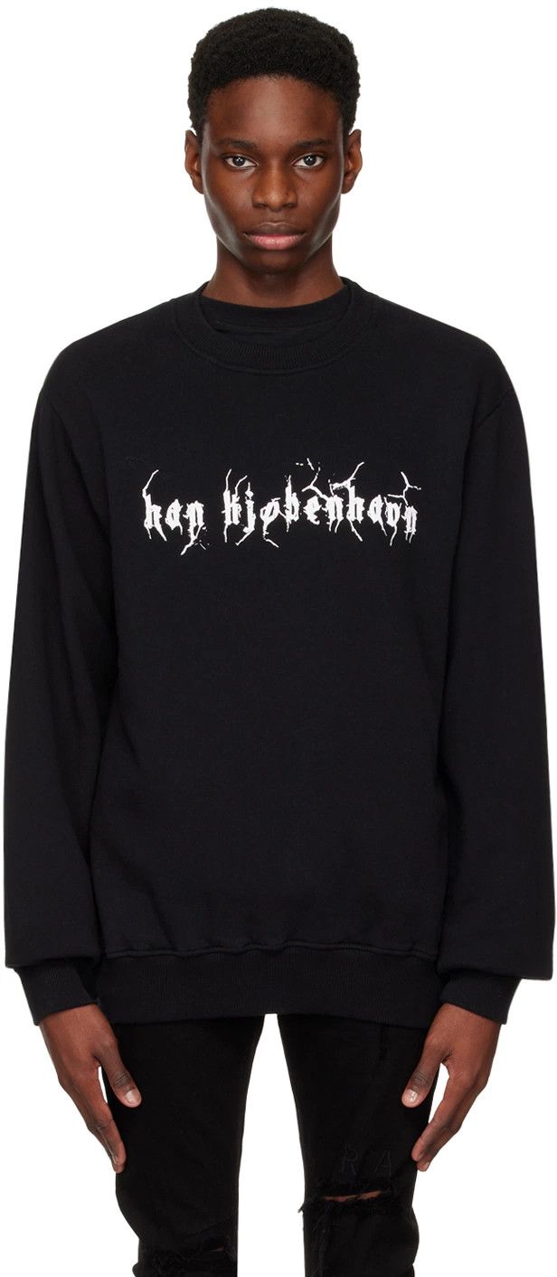 Han Kjobenhavn $190 Han Kjobenhavn Black Artwork Boxy Sweatshirt XL Size US XL / EU 56 / 4 - 2 Thumbnail