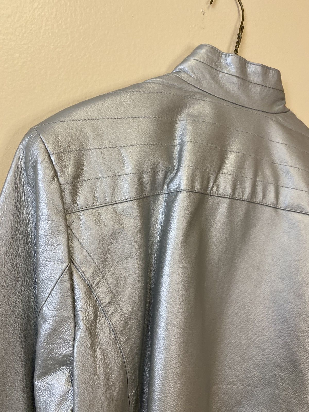 Other John Paul Richard Silver Moto Jacket Size L / US 10 / IT 46 - 4 Thumbnail