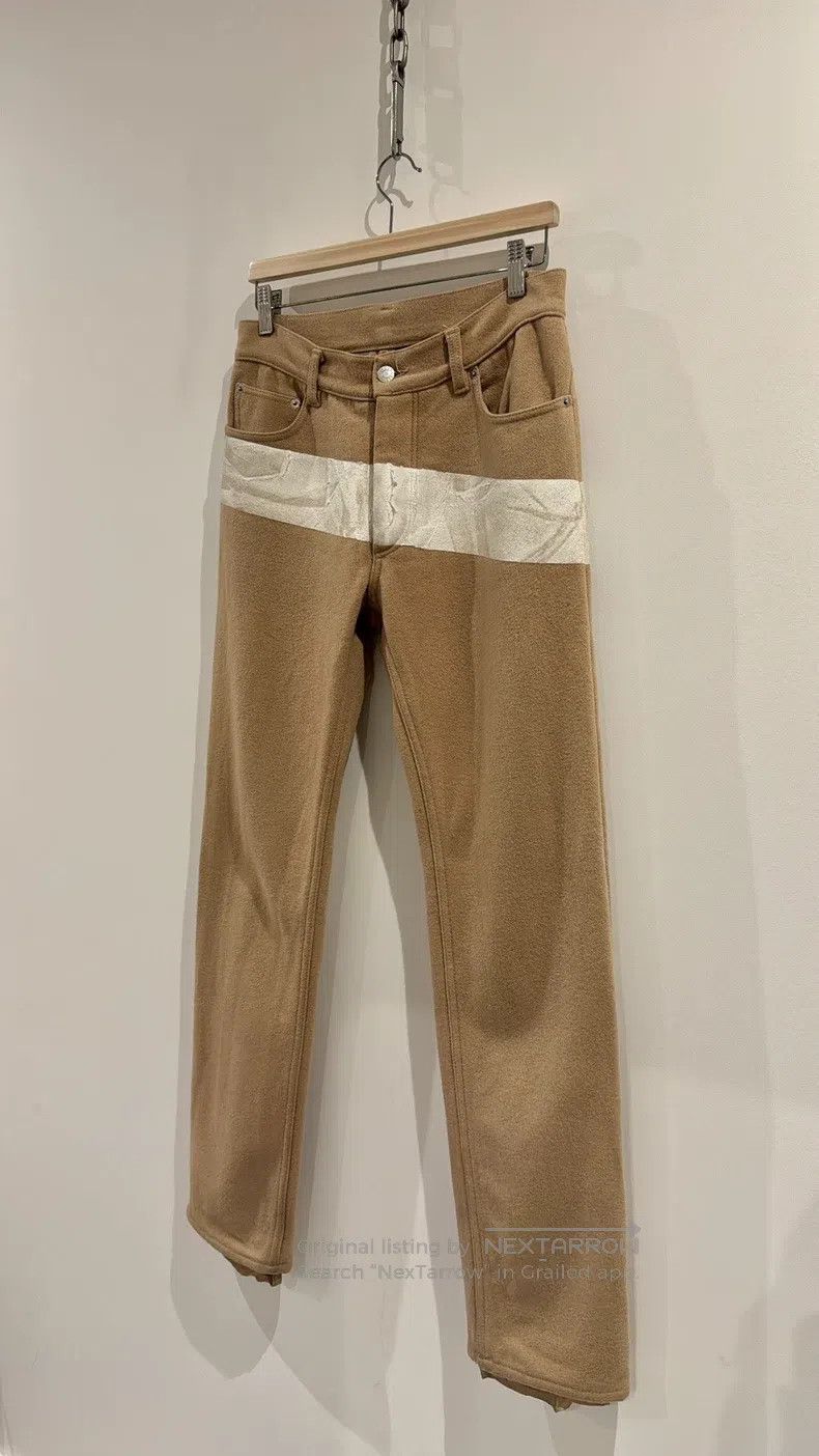 Helmut Lang Helmut Lang GTR waxed striped wool trousers Size US 32 / EU 48 - 2 Thumbnail