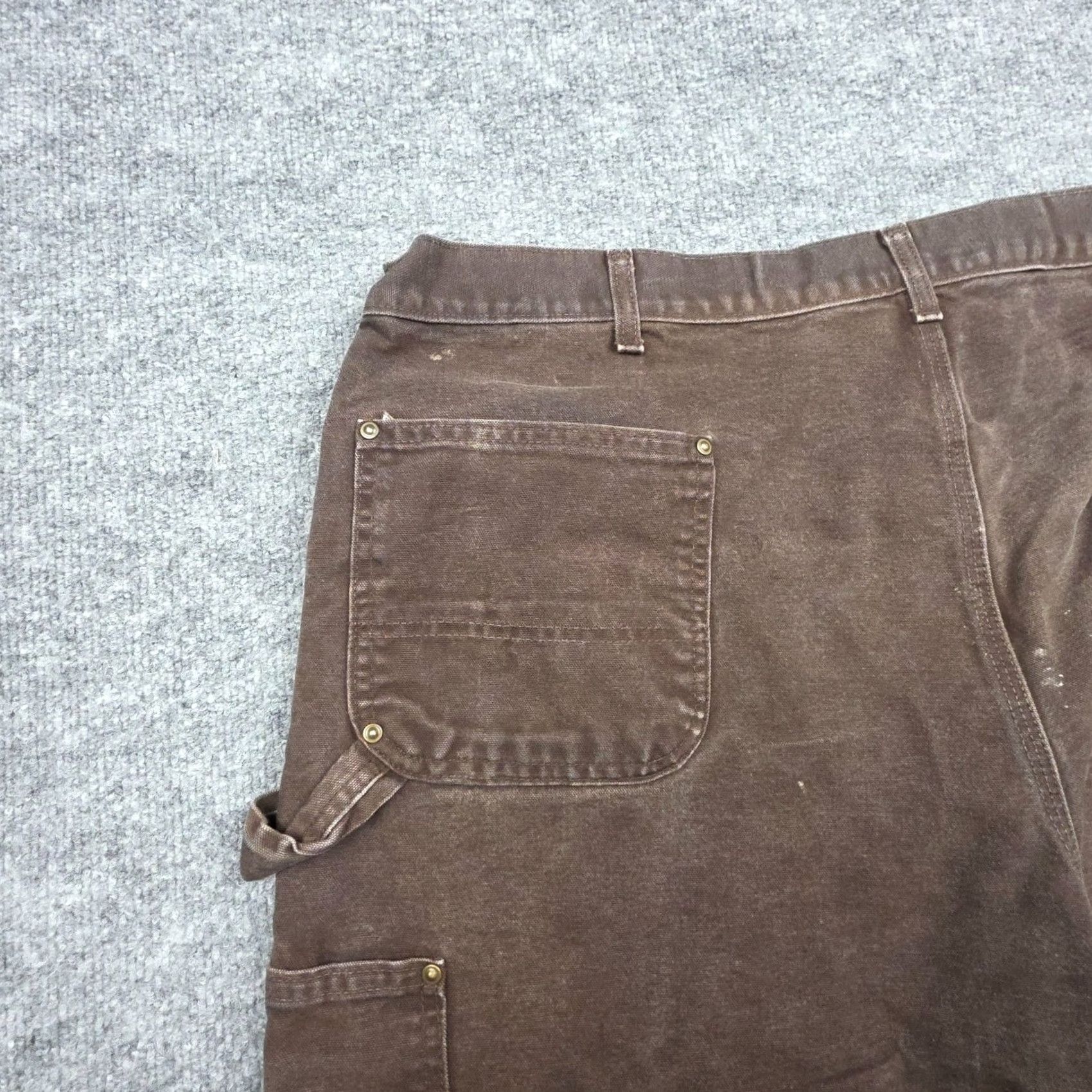 Carhartt Carhartt Pants Men 40 x 29.5 Brown Distress Double Knee Canvas Straight Fit Regular 5-Pocket Workwear Casual Carhartt B136 Size US 40 / EU 56 - 6 Thumbnail