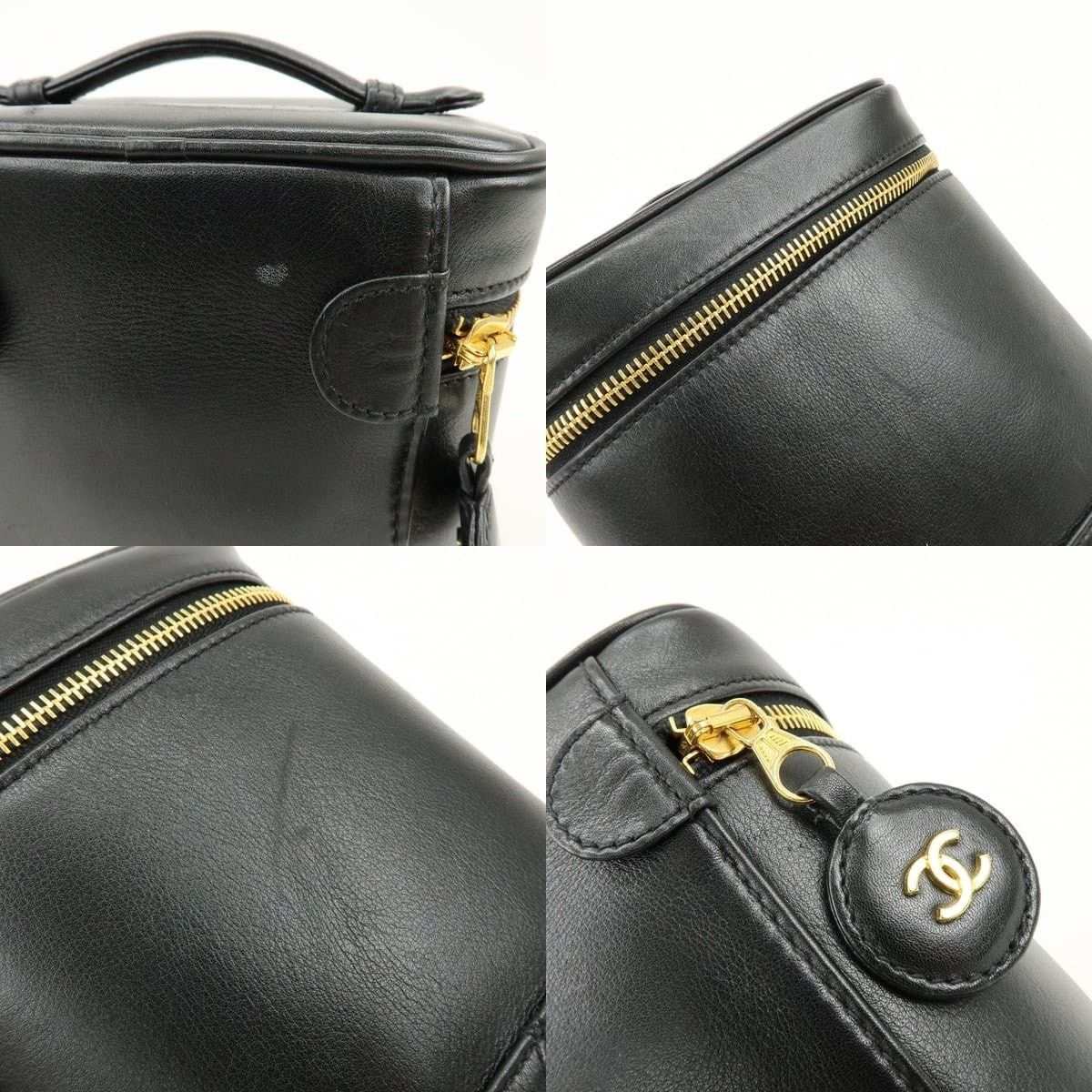 Chanel Chanel Bicolore Vanity Case Lambskin Top Handle Bag Black Size ONE SIZE - 6 Thumbnail