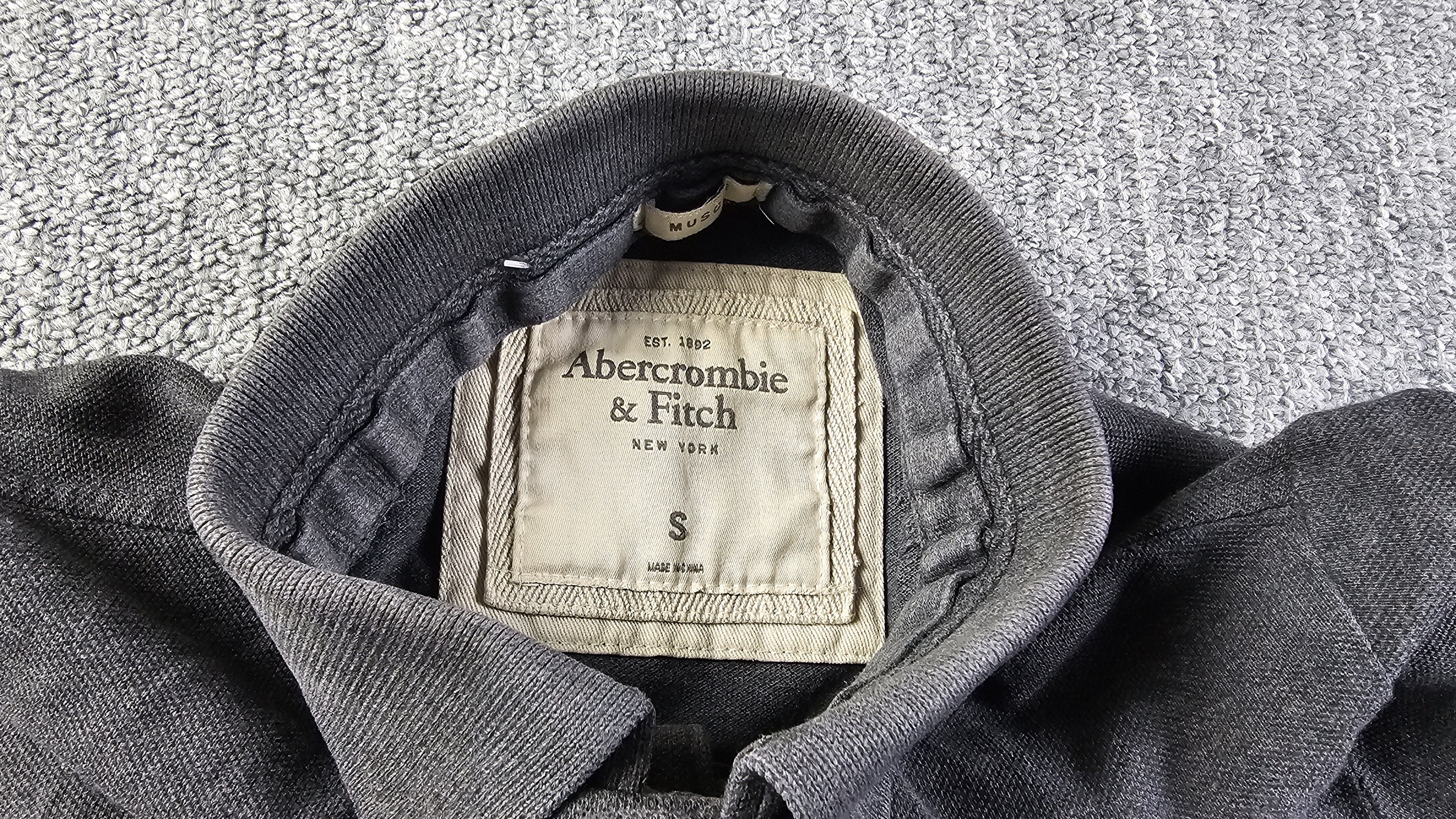 Abercrombie & Fitch Abercrombie & Fitch Polo Men S Gray Muscle Fit Moose Logo Size US S / EU 44-46 / 1 - 4 Thumbnail