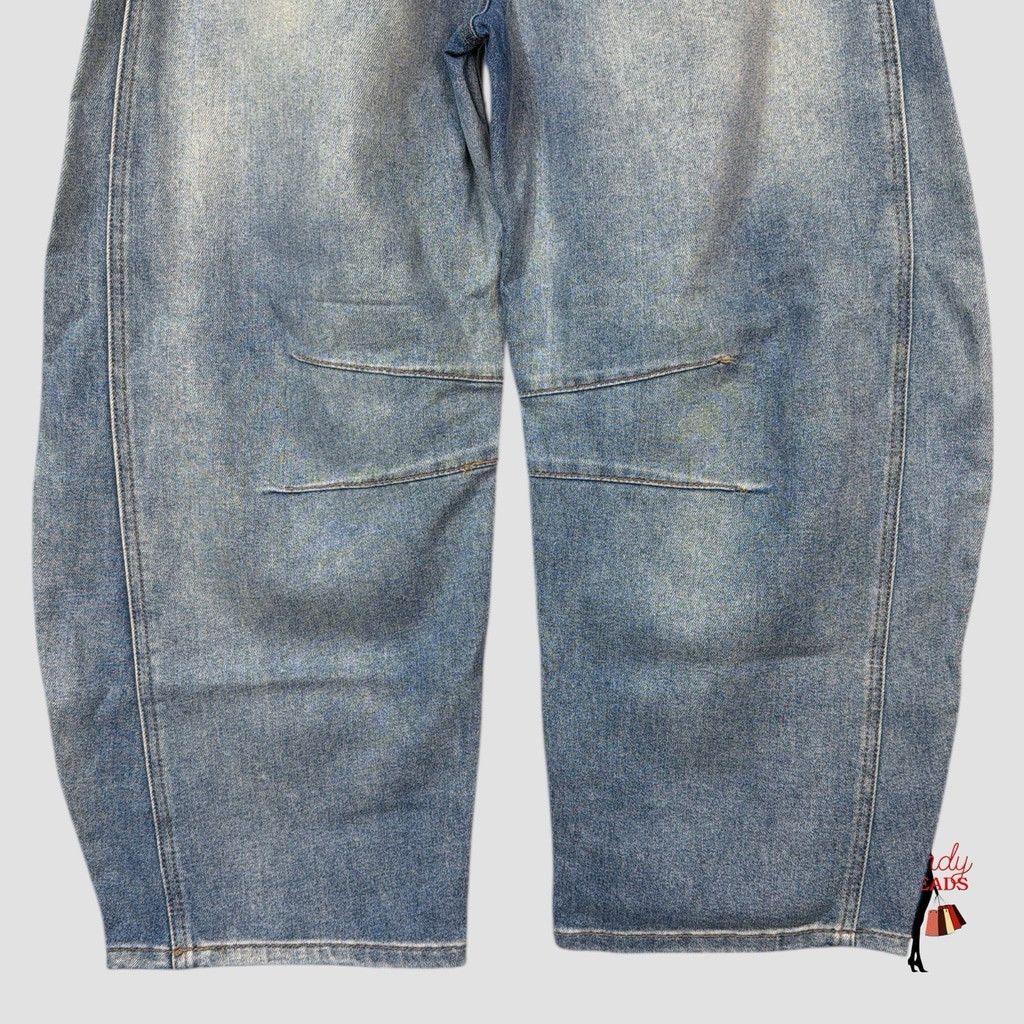 Other NWT Telepatia Wide Barrel Leg Jeans Sz 5/27 Y2K Low Rise Den Size 27" / US 4 / IT 40 - 6 Thumbnail